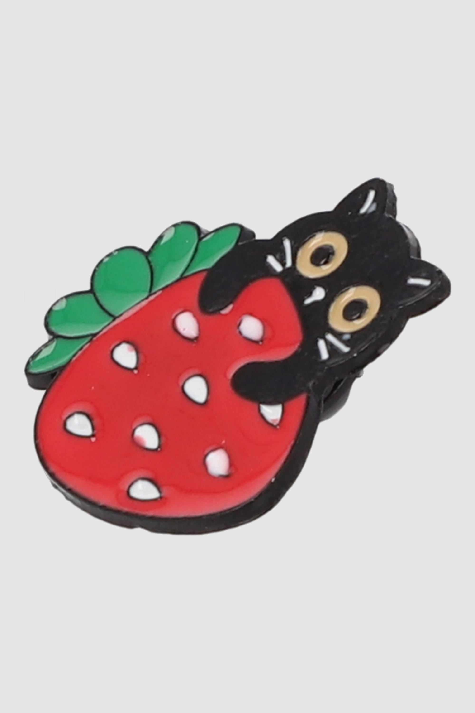 Pin gatitos fresas NEGRO