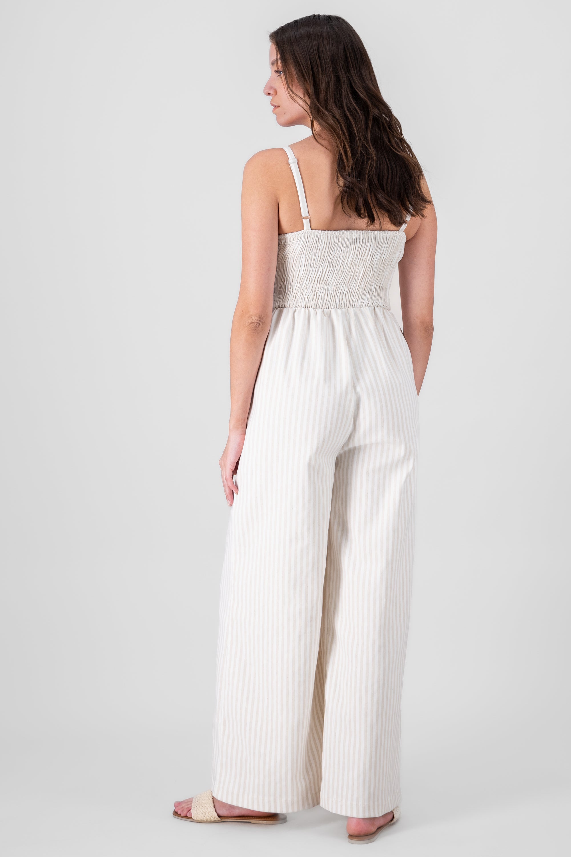 Jumpsuit tirantes rayas HUESO COMBO