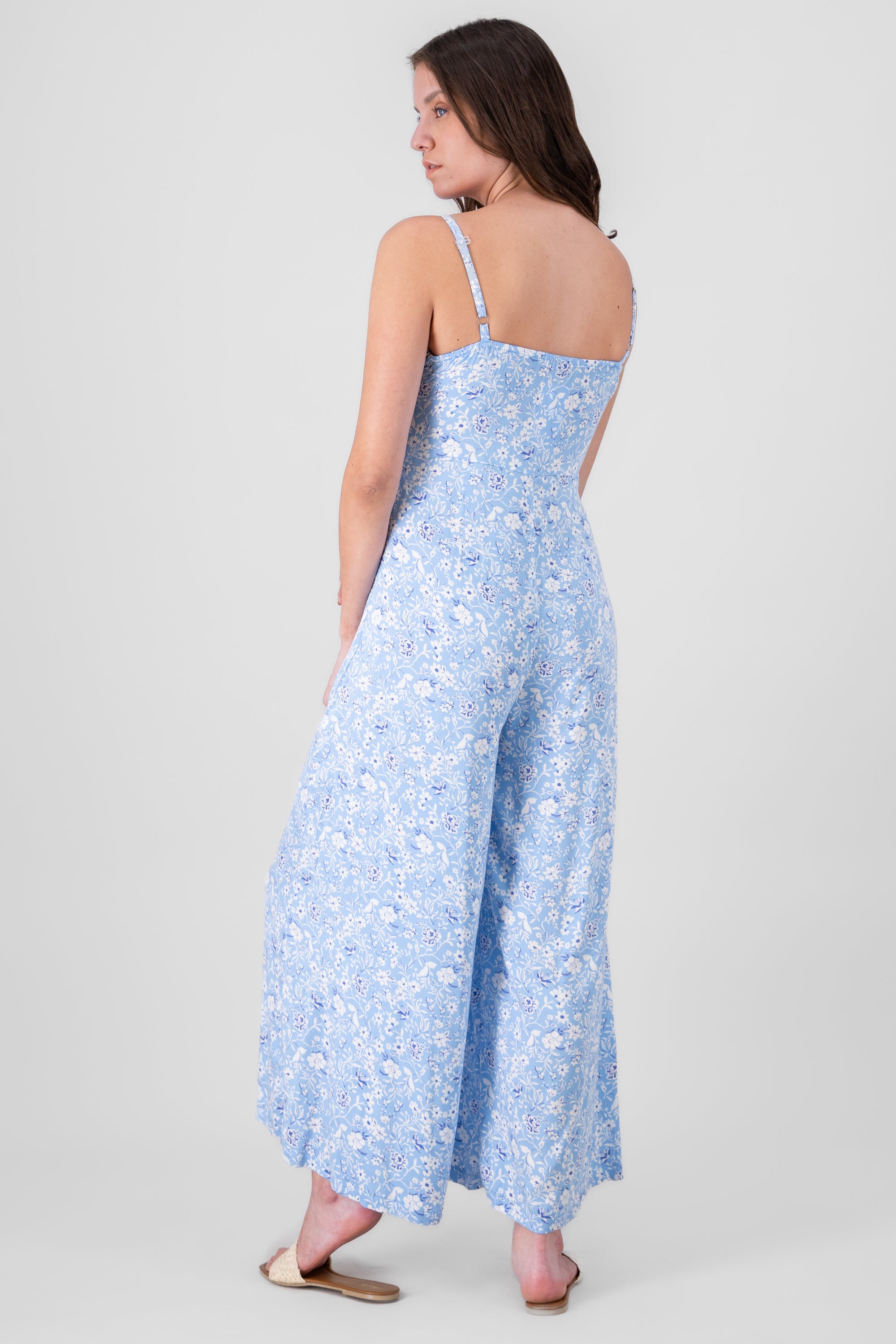 Jumpsuit tirantes estampado flores AZUL COMBO