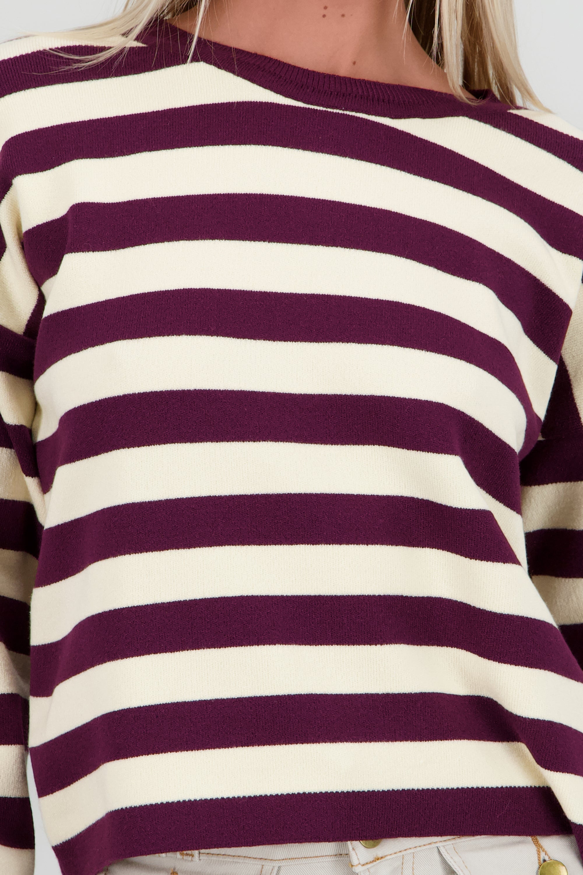 Sueter rayas tacto suave VINO