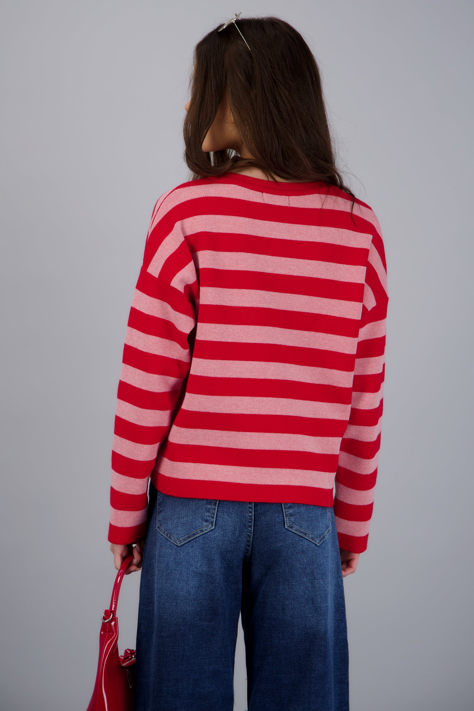 Sueter rayas tacto suave ROJO COMBO