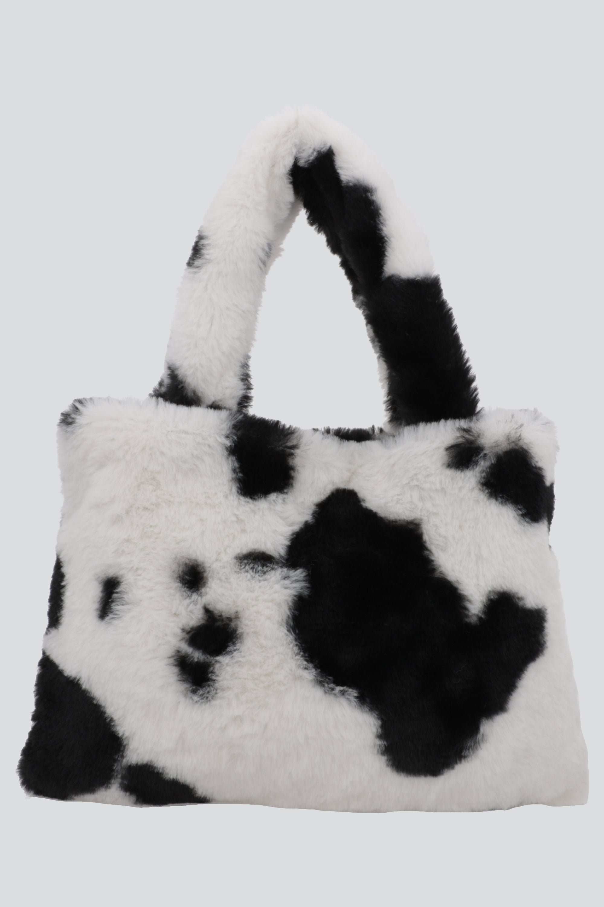 Tote fluffy vaca NEGRO BLANCO