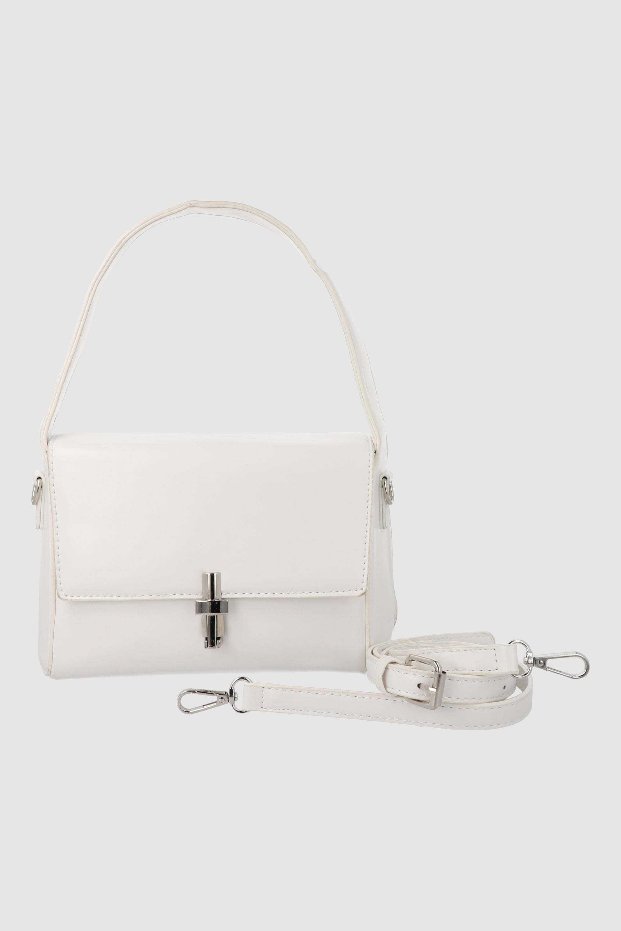 Bolsa de hombro tapa herraje BLANCO