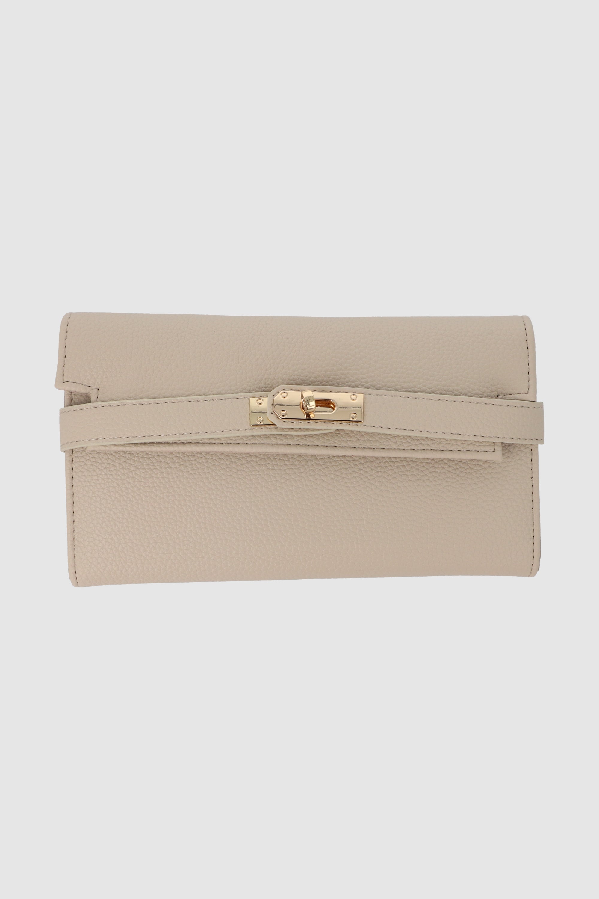 Cartera grande trapa broche BEIGE