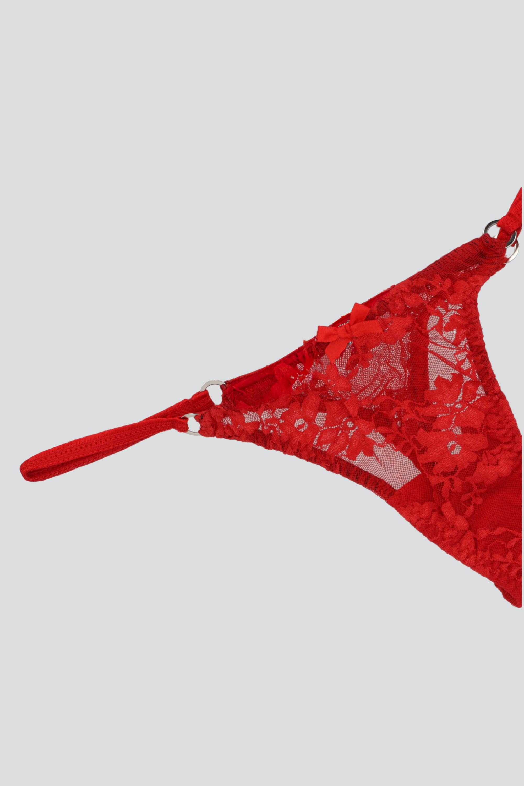 Tanga detalle lateral encaje ROJO
