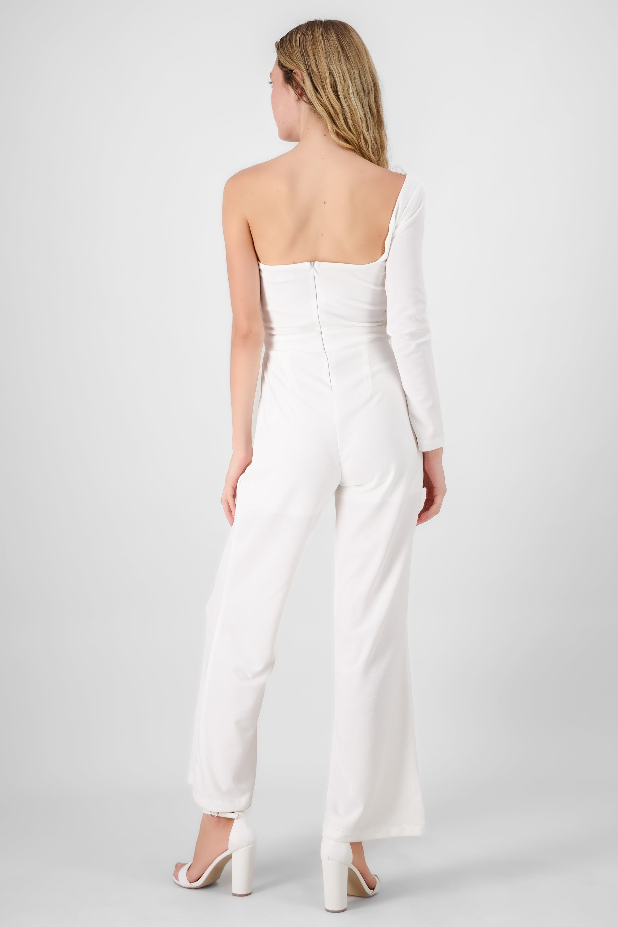 Jumpsuit una manga moño BLANCO