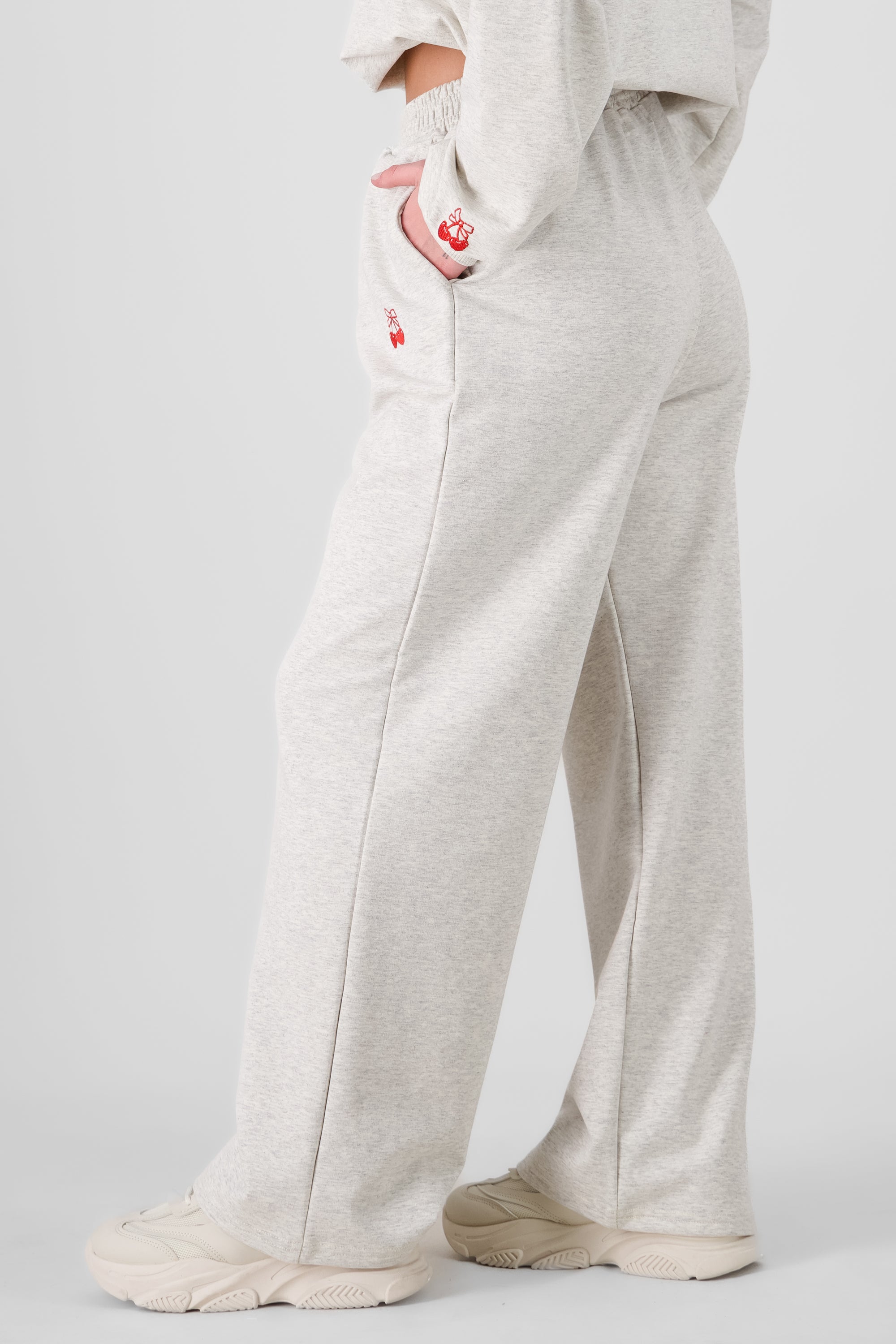 Joggers flare cerezas GRIS JASPE