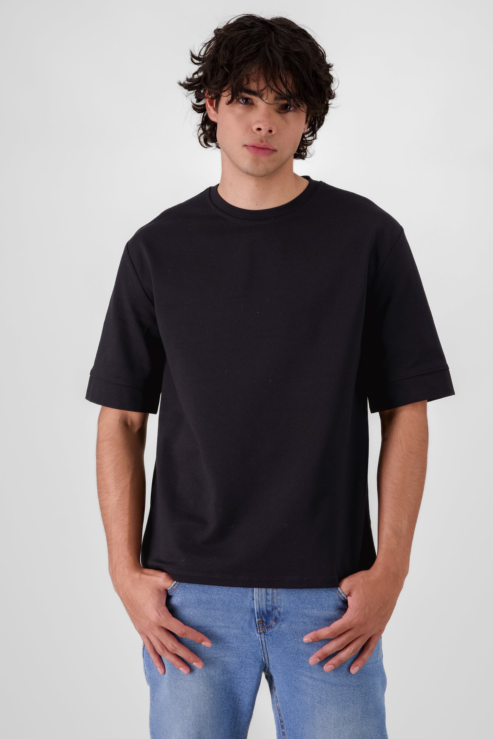 Playera os pesada NEGRO