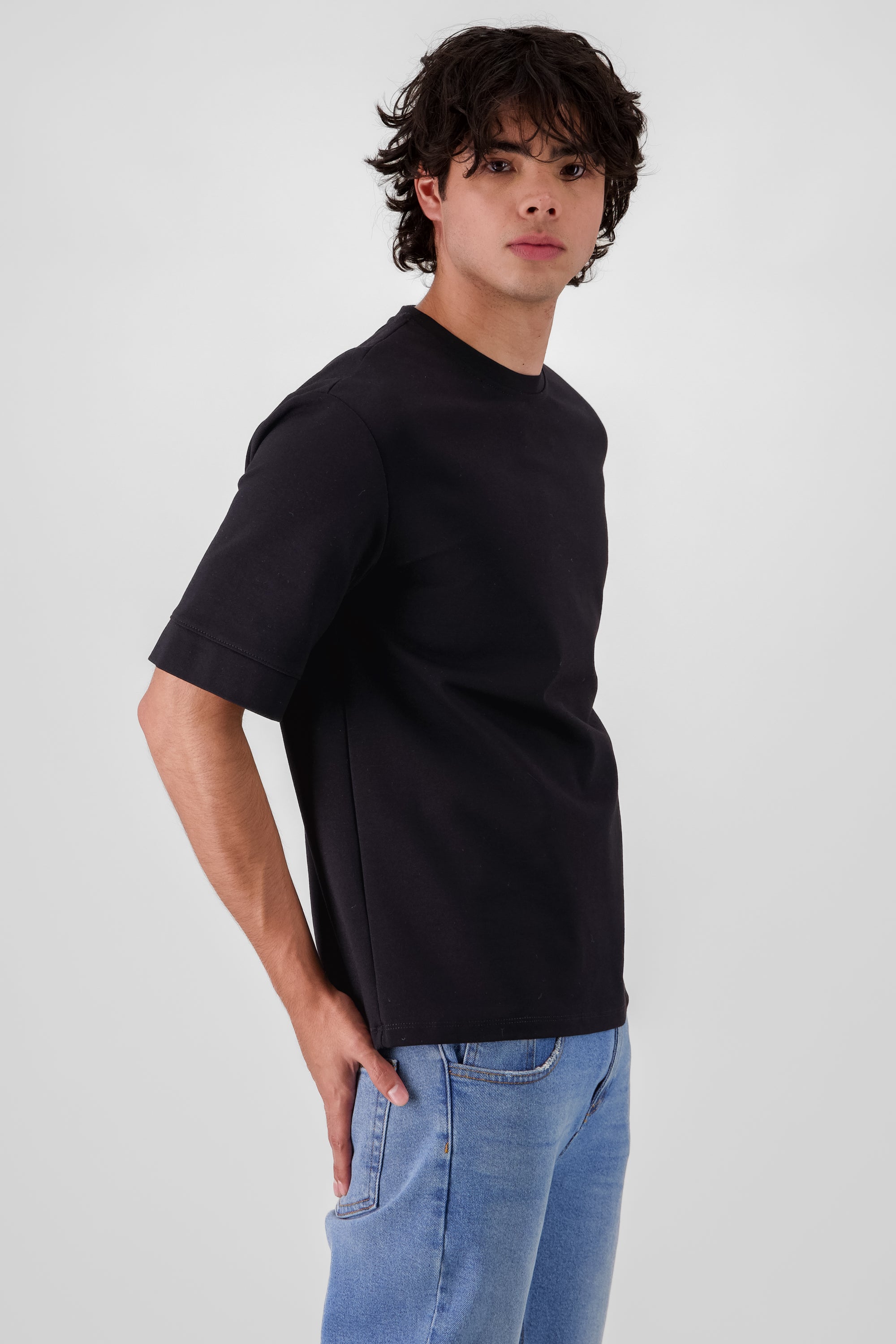 Playera os pesada NEGRO