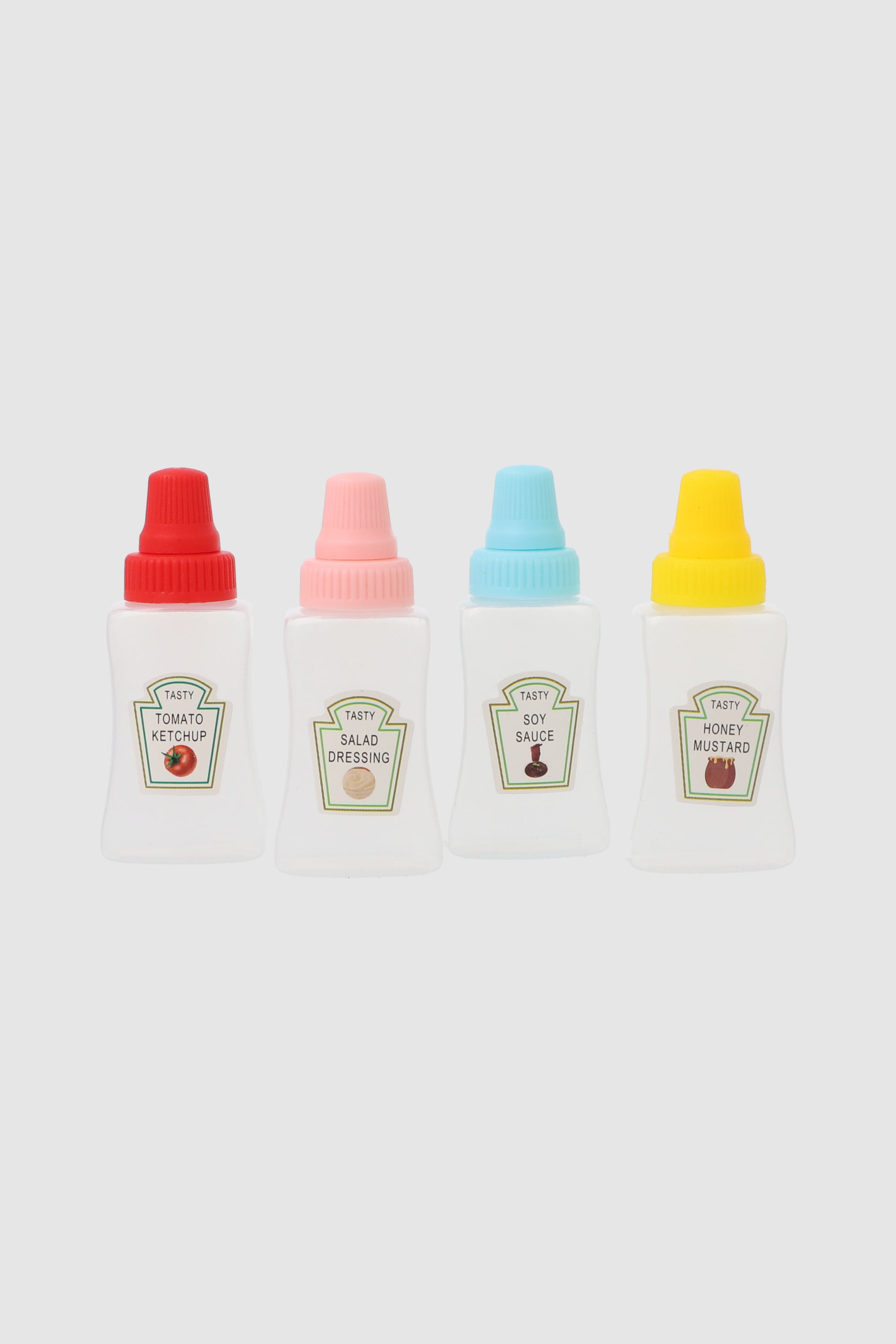 Set de 4 botellas para aderezos MULTICOLOR