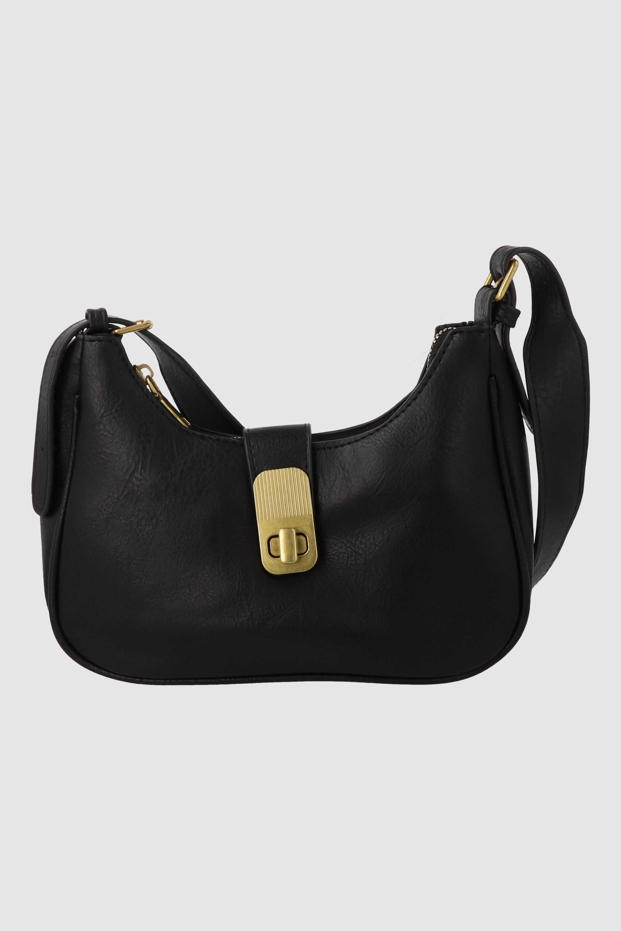 Bolsa hombro detalle broche NEGRO