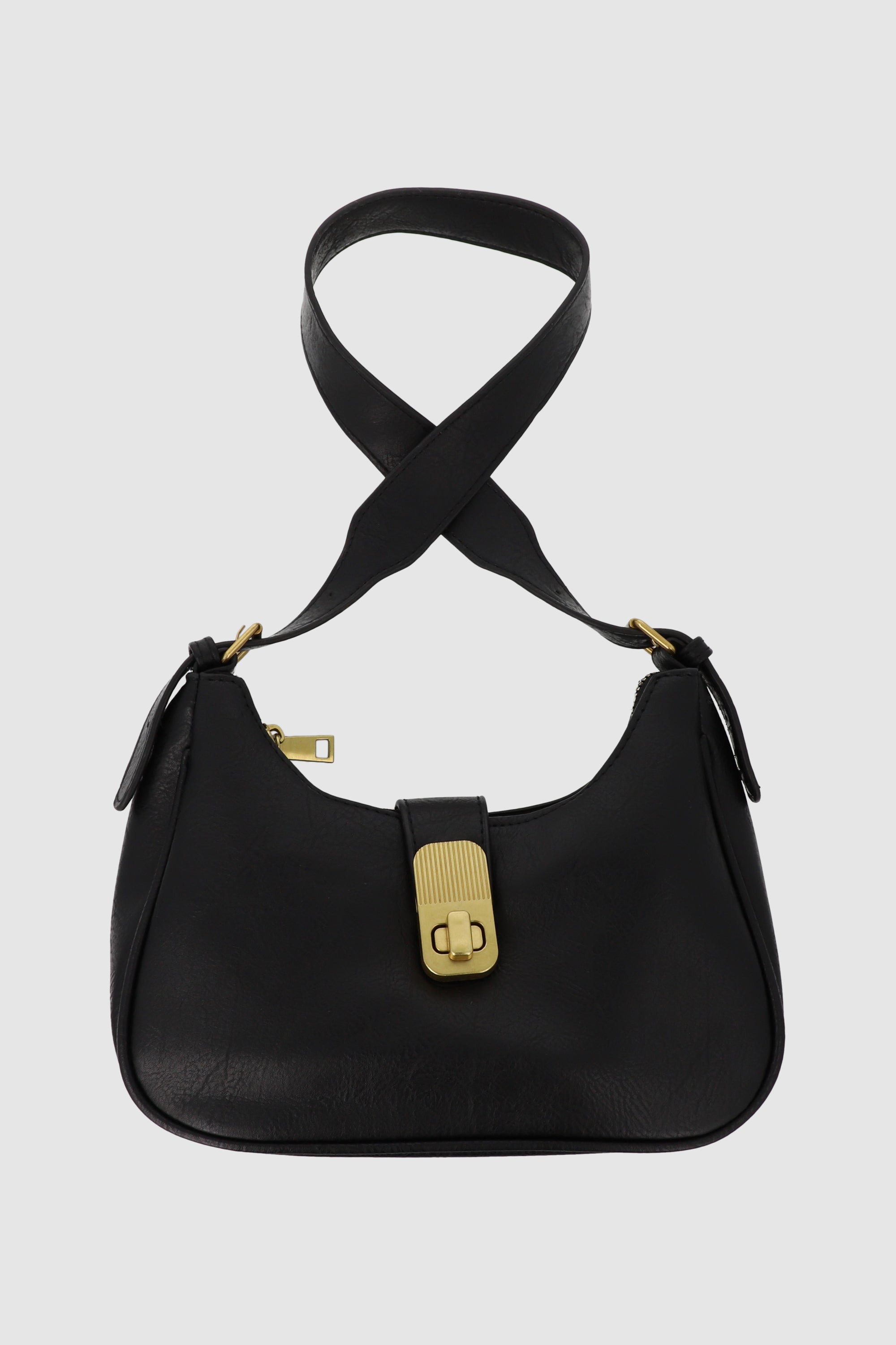 Bolsa hombro detalle broche NEGRO