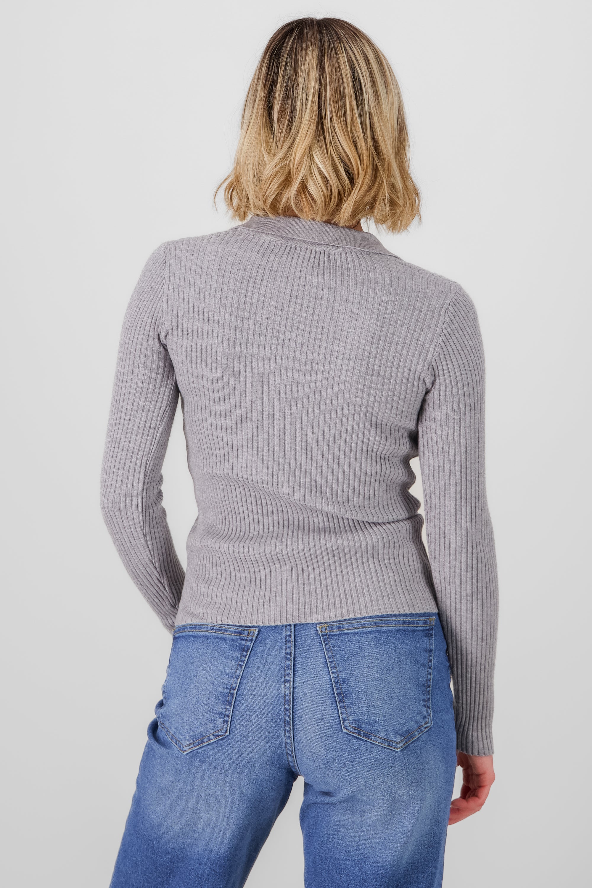 Cardigan tejido suave GRIS