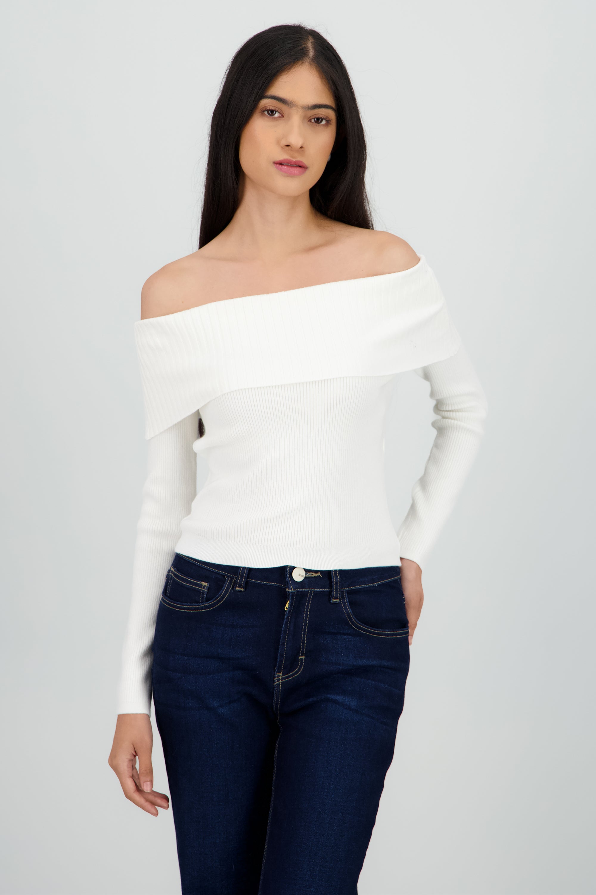 Sueter bandeau tejido