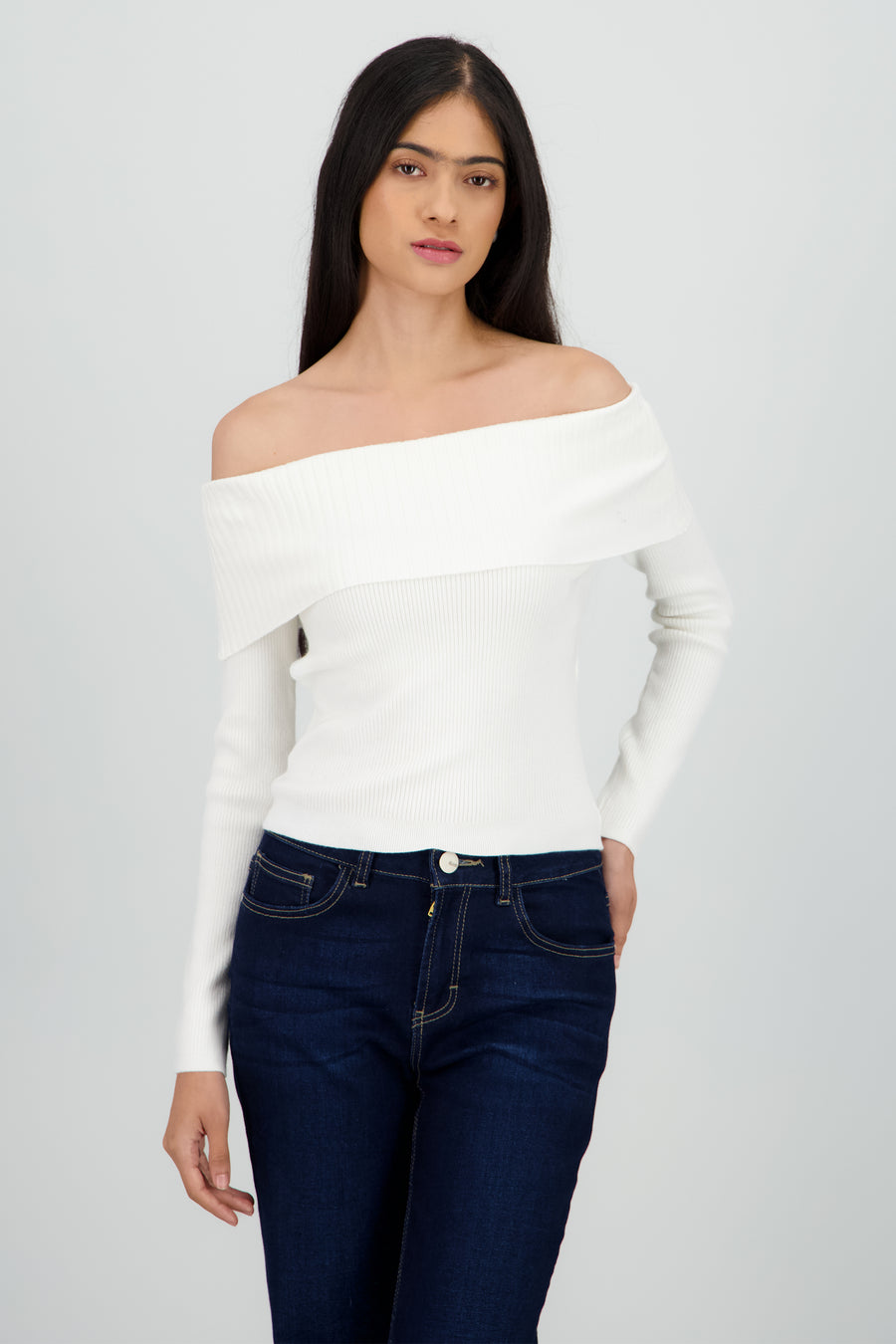 Sueter bandeau tejido