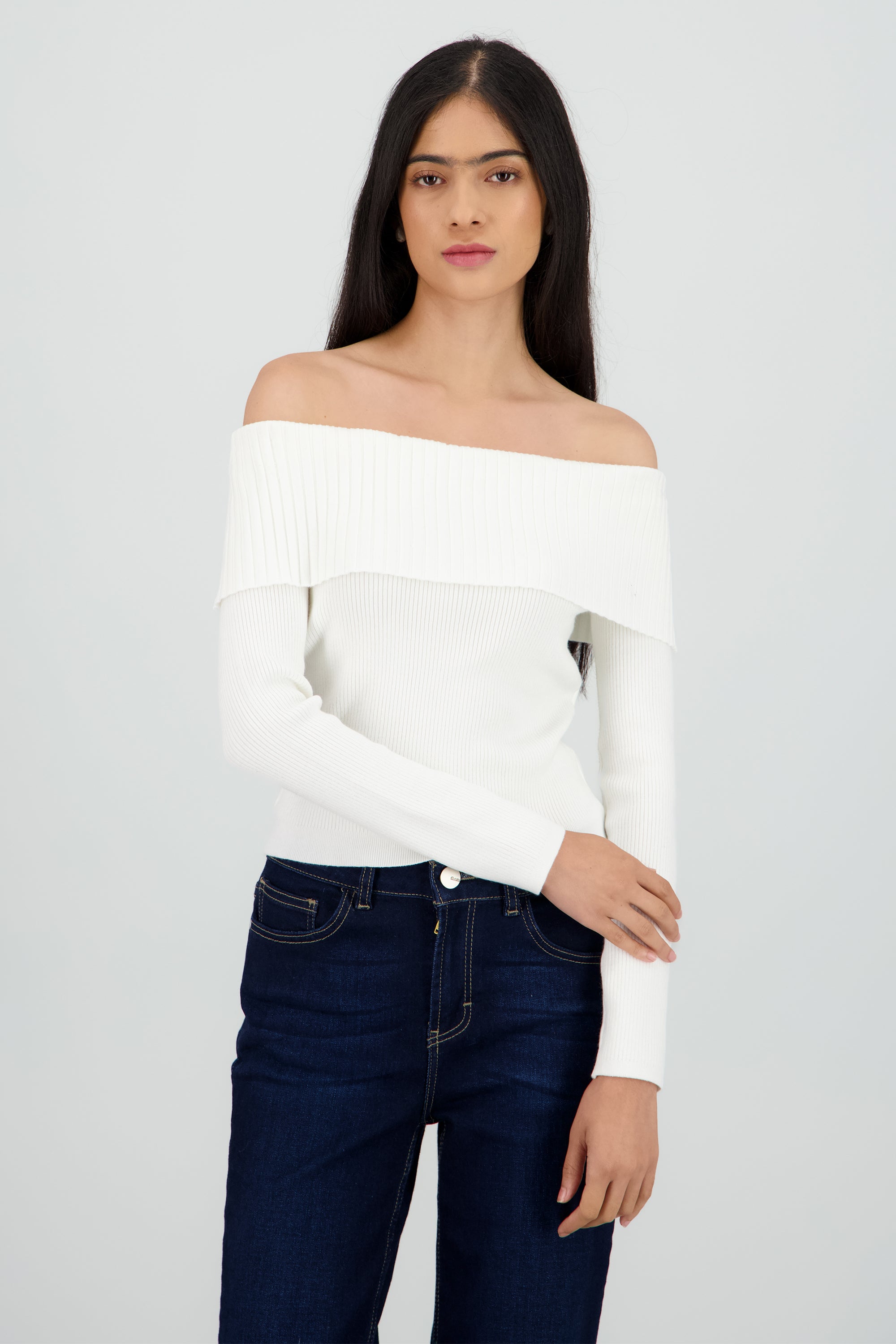 Sueter bandeau tejido