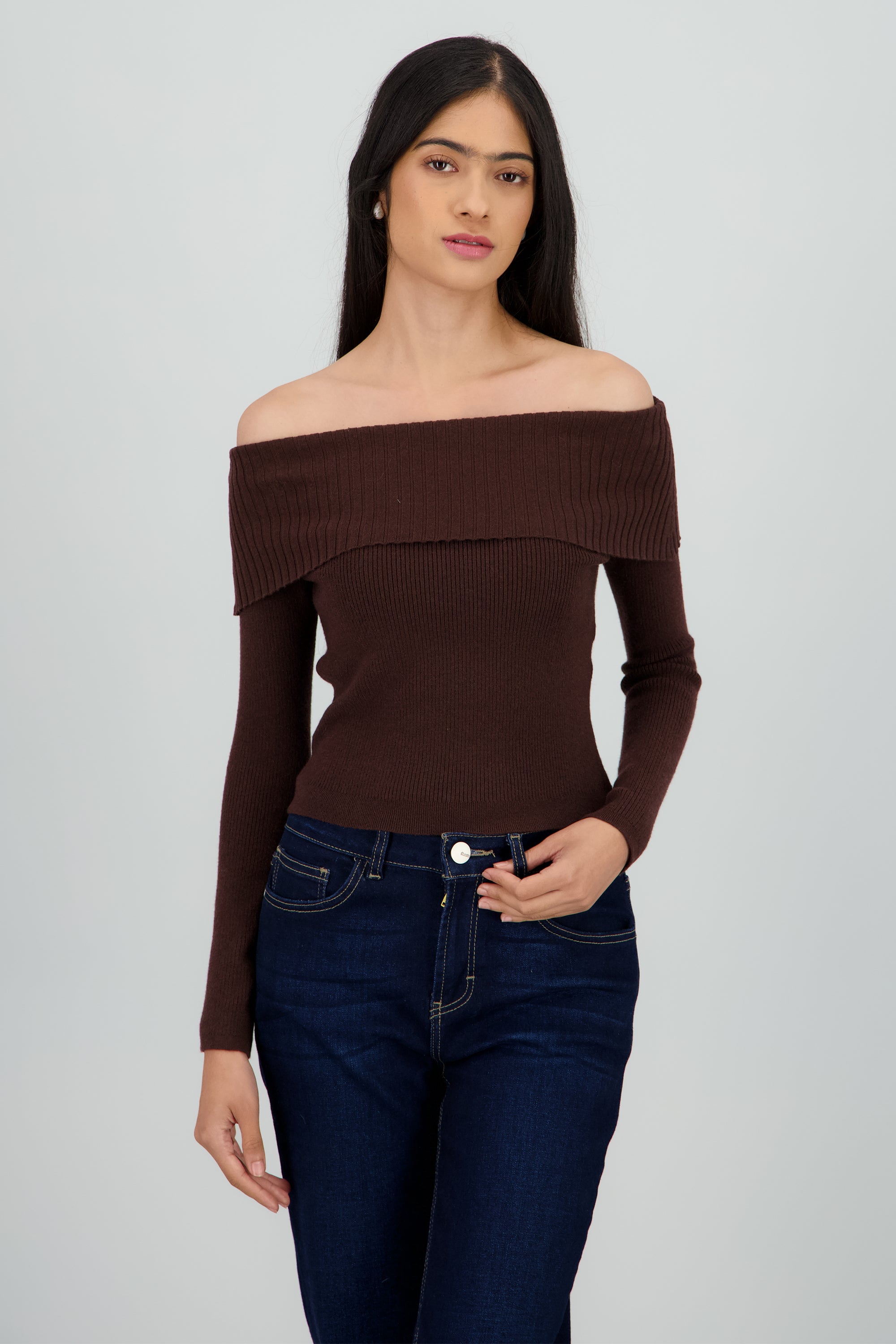 Sueter bandeau tejido CHOCOLATE