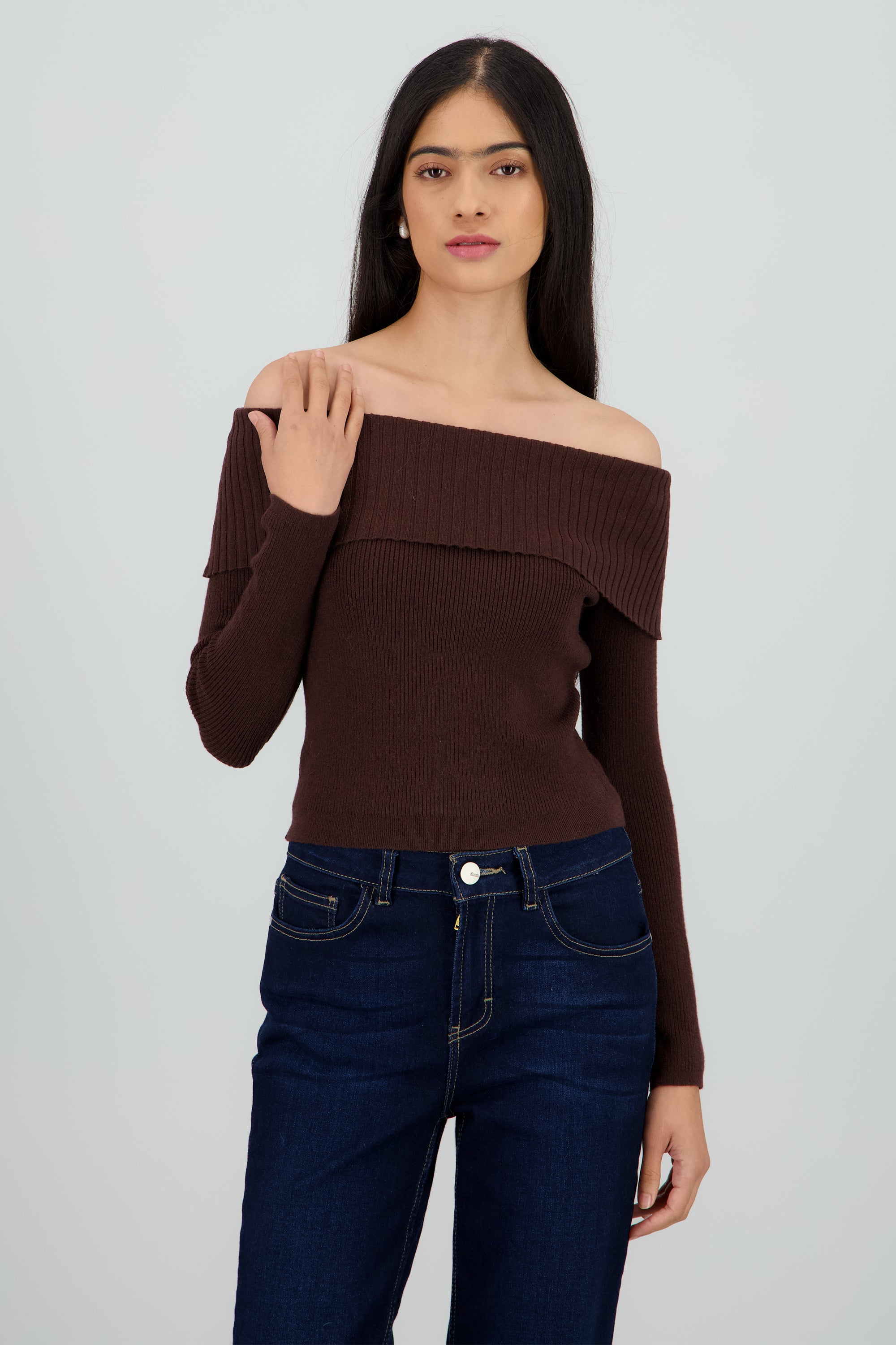Sueter bandeau tejido CHOCOLATE