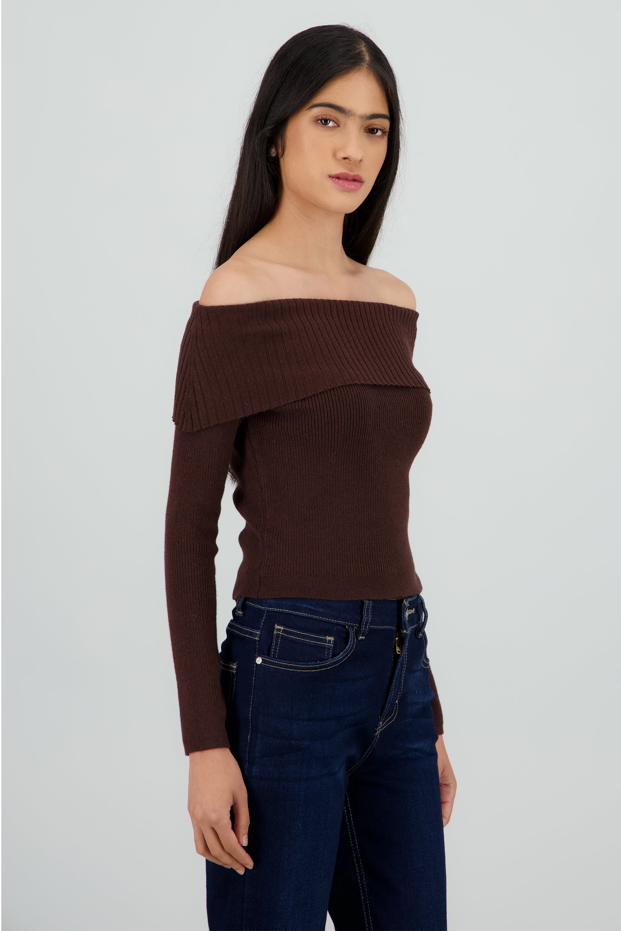 Sueter bandeau tejido CHOCOLATE