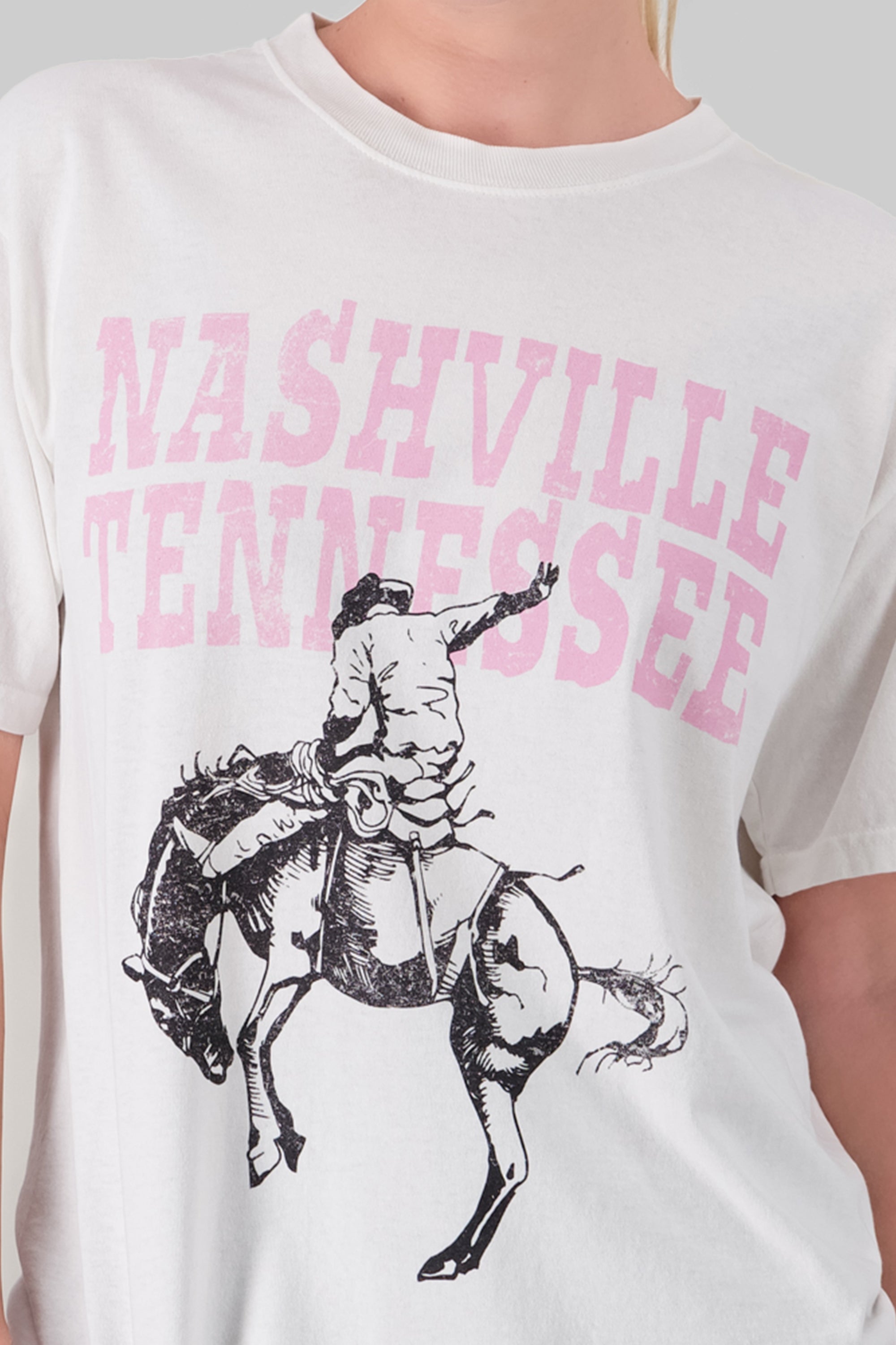 Playera manga corta estampado tennessee BLANCO