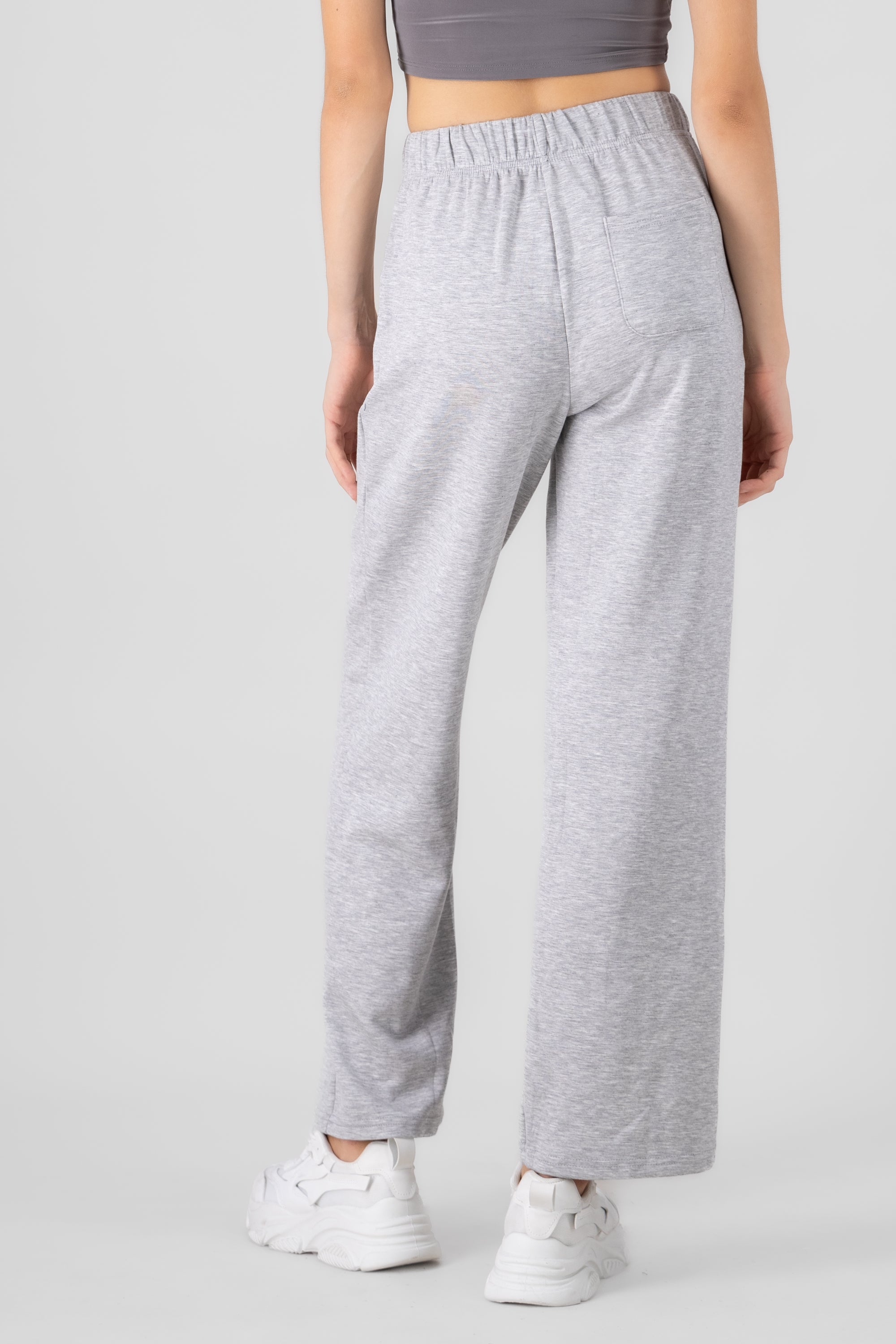 Pants amplios lisos resorte GRIS