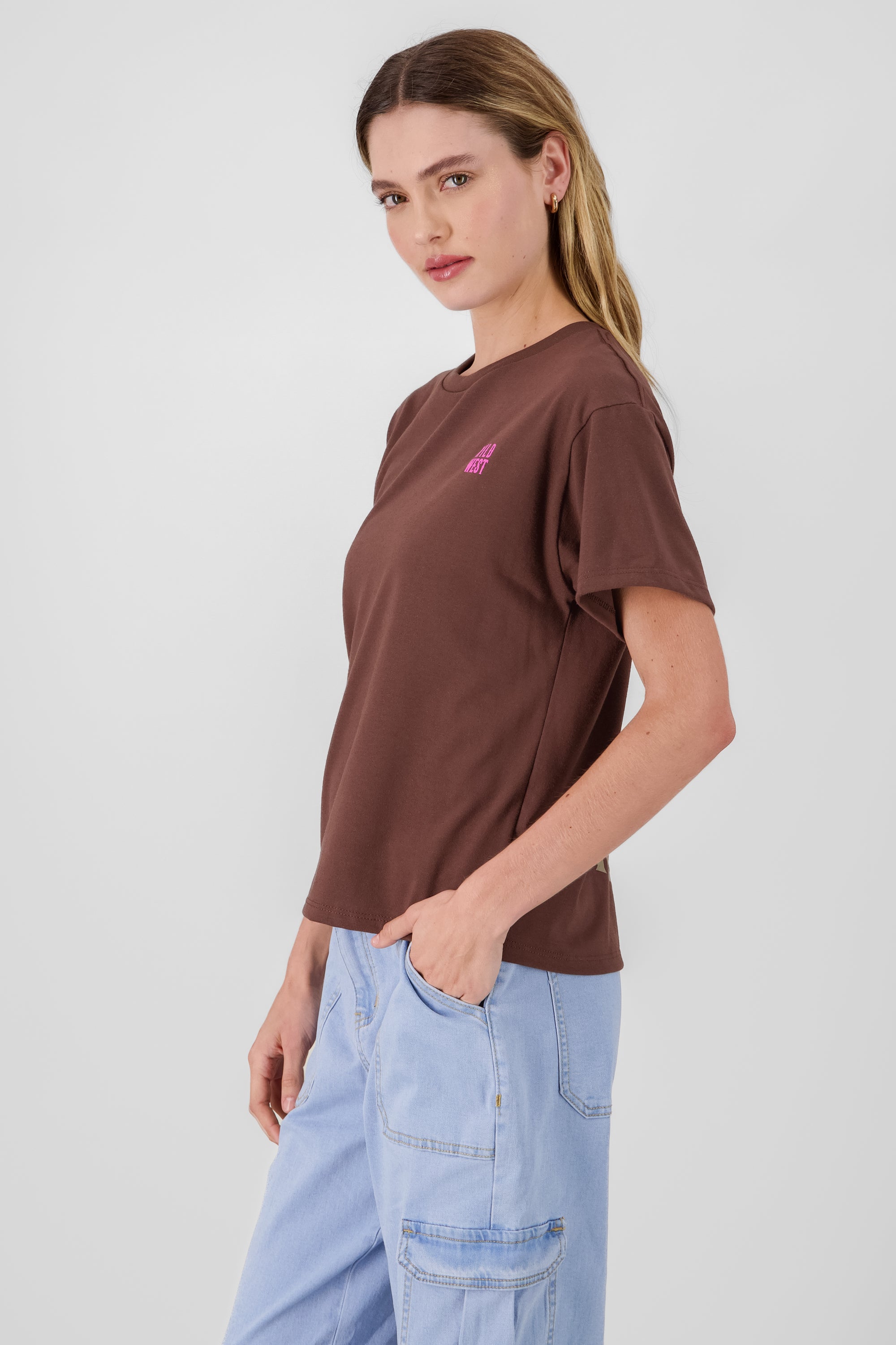 Playera oversized estampado vaquero CAFE