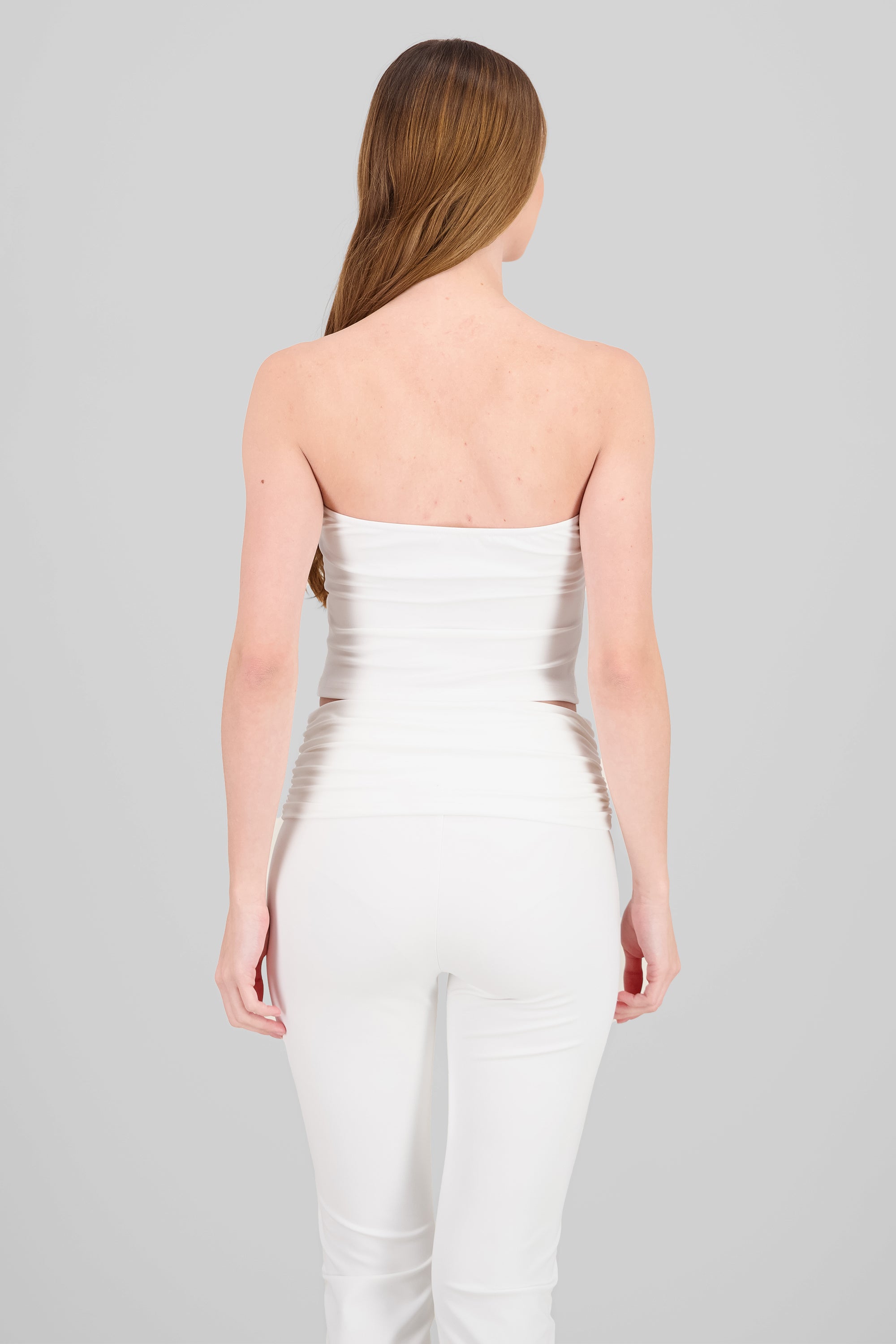 Top strapless liso CREMA