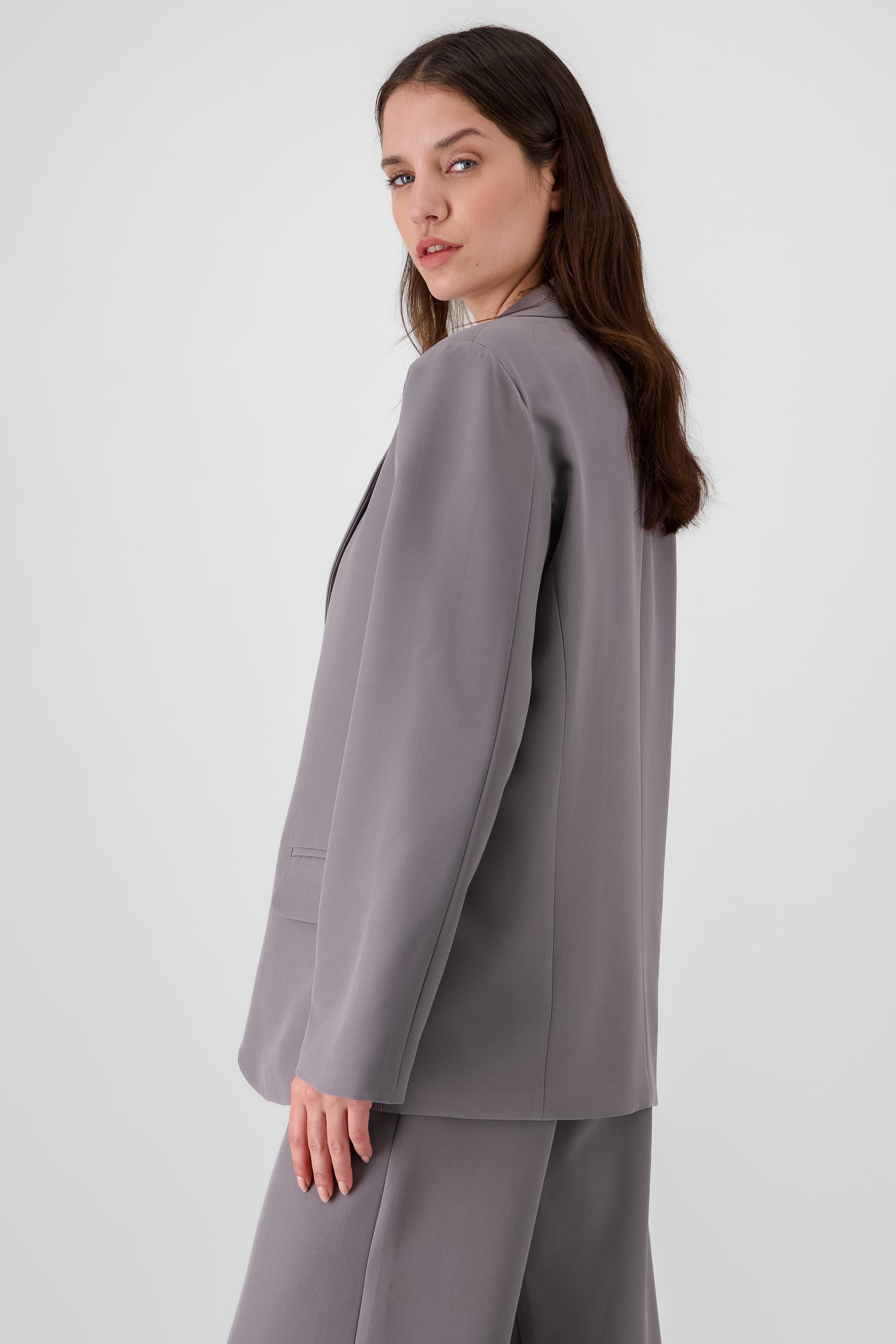 Blazer oversize con boton Hypsters GRIS