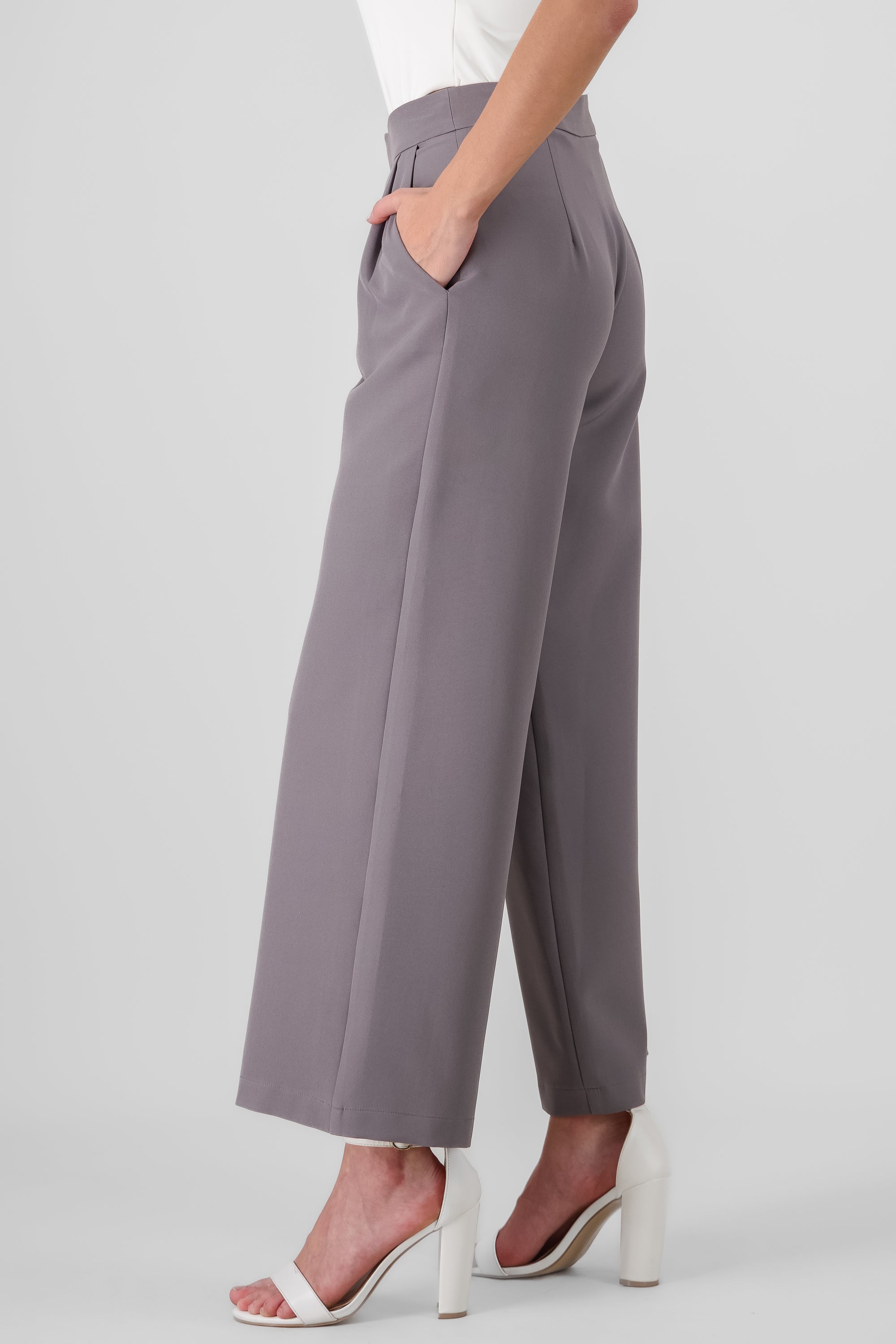 Pantalon recto sastre con pinzas Hypster GRIS