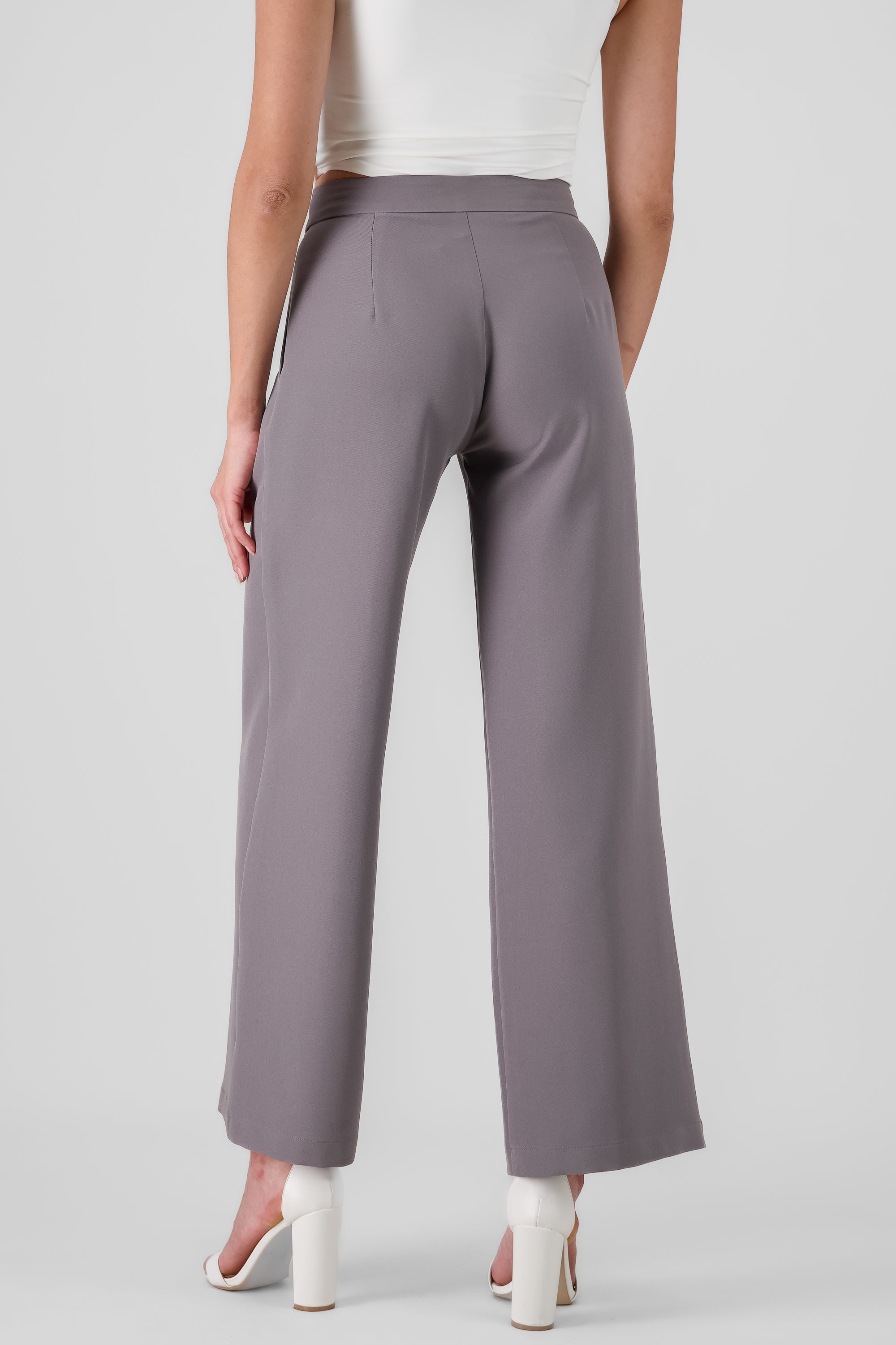 Pantalon recto sastre con pinzas Hypster GRIS