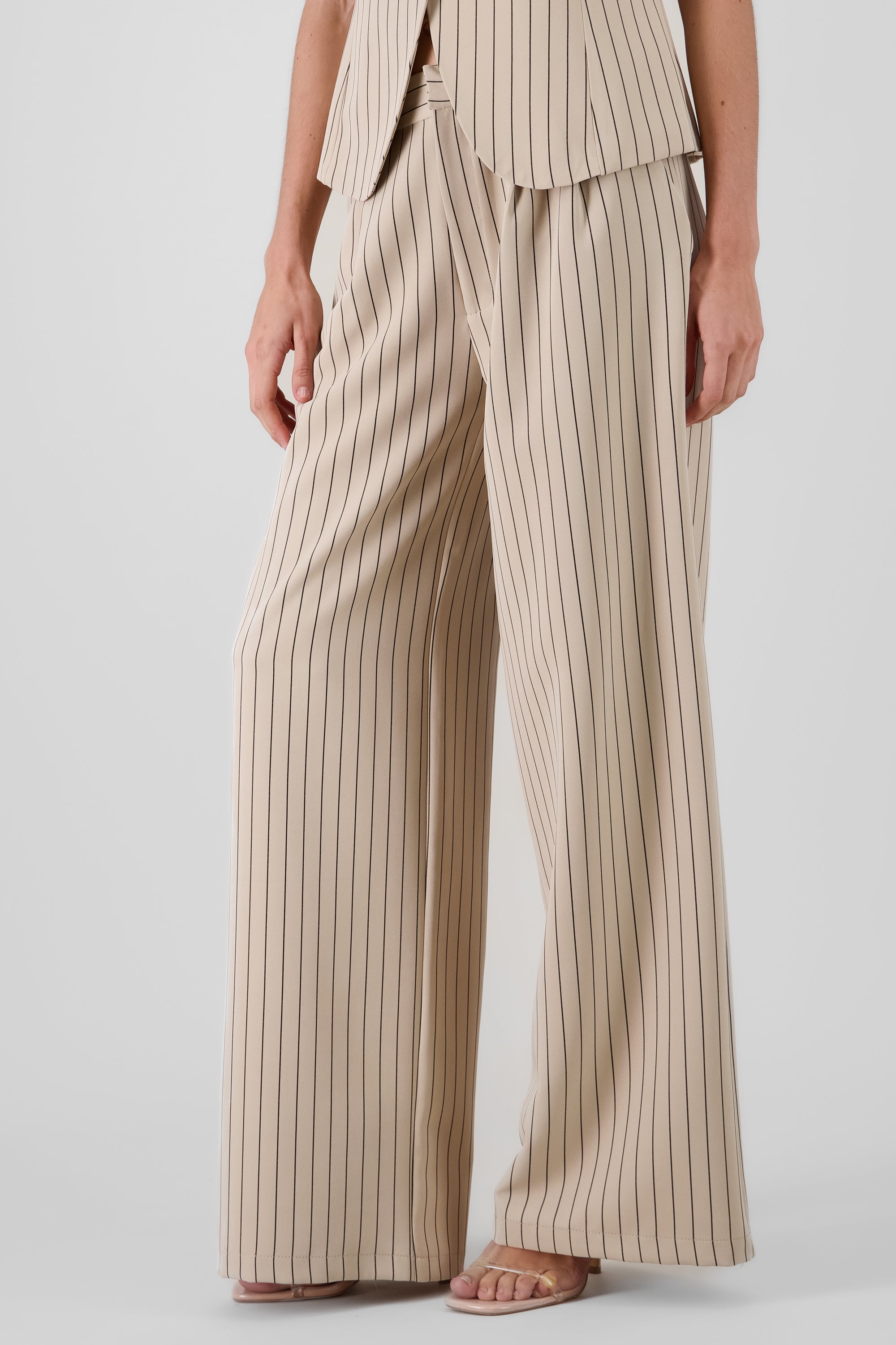 Pantalon sastre rayas con bolsas Hypsters BEIGE