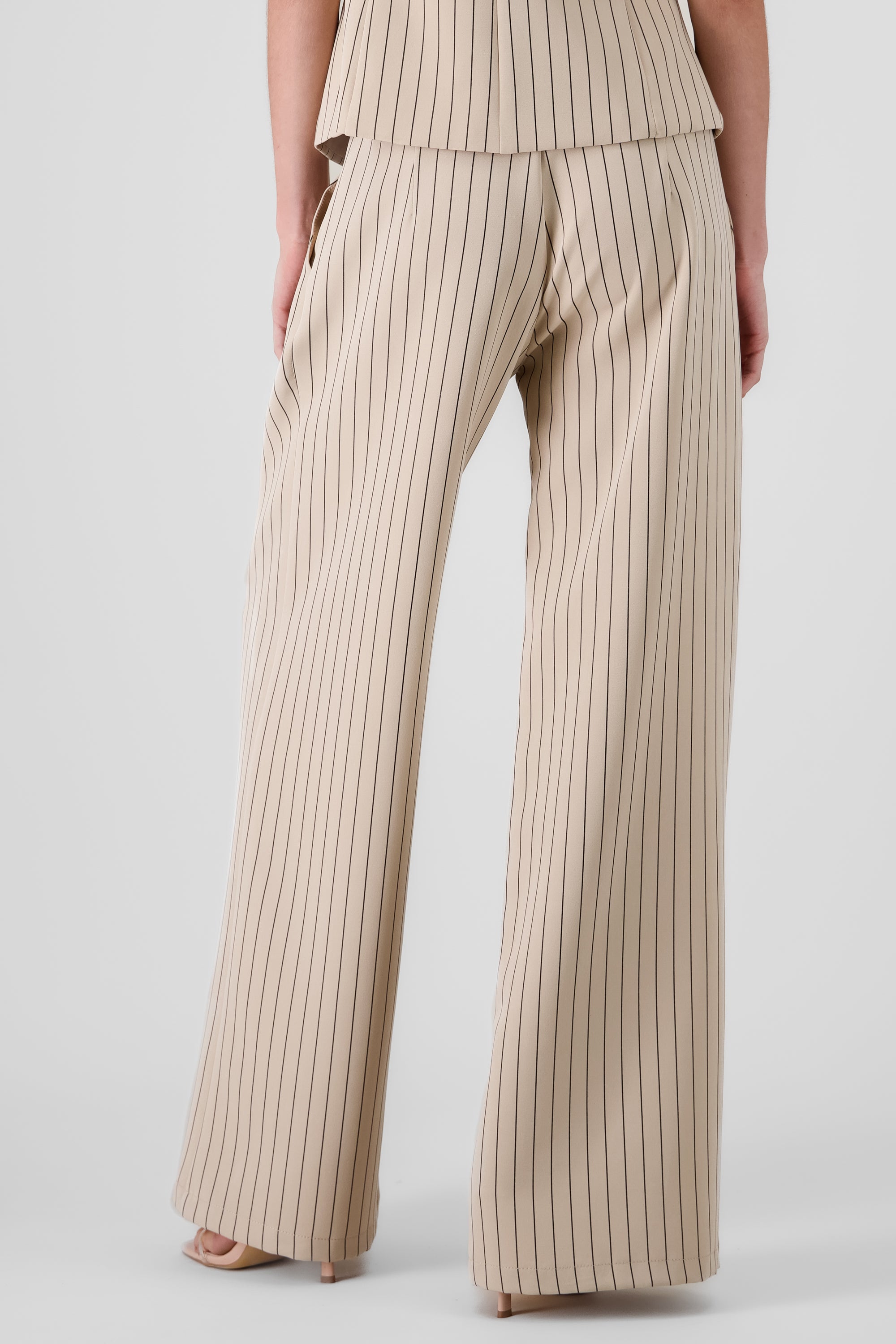 Pantalon sastre rayas con bolsas Hypsters BEIGE