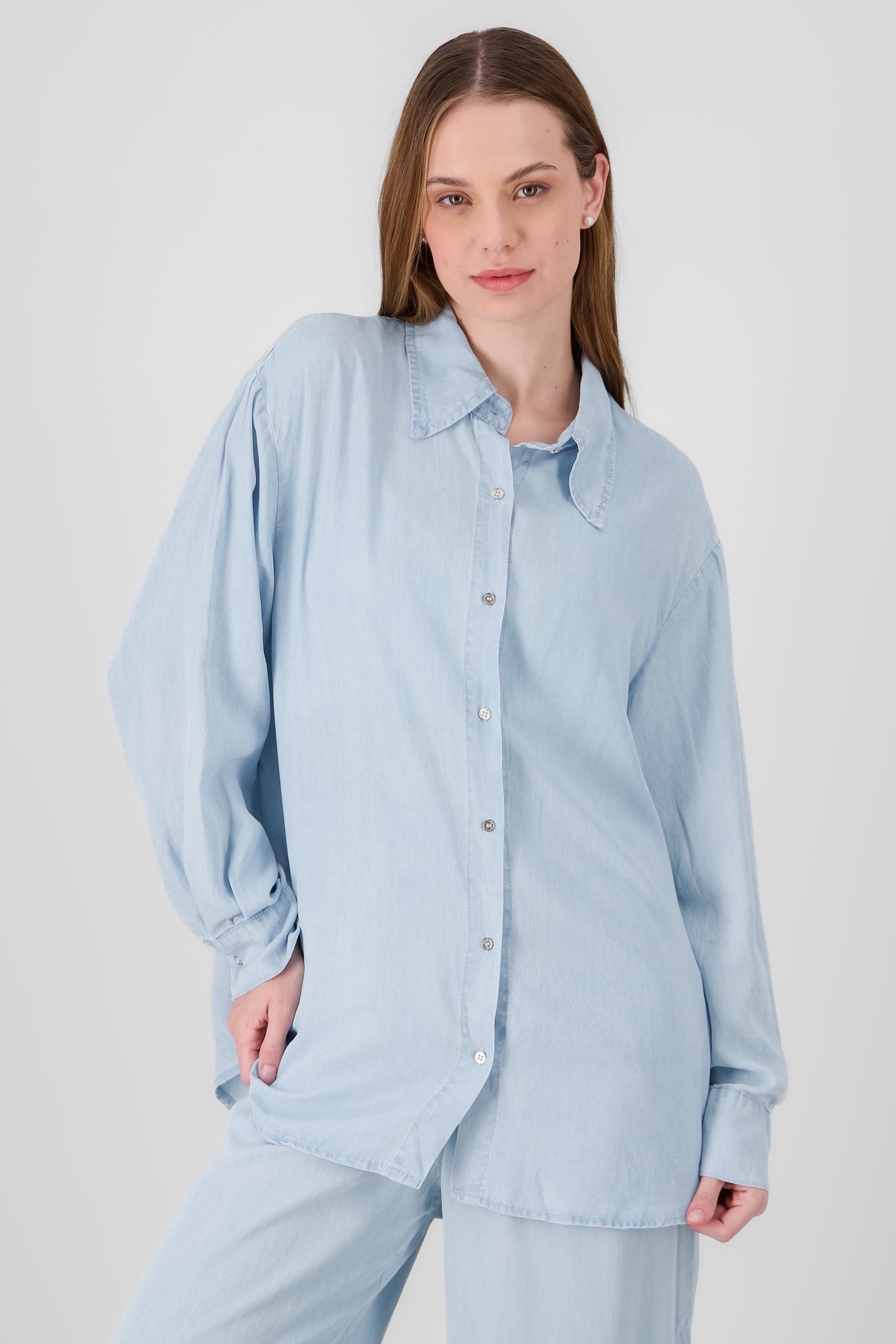 Camisa oversize denim LIGHT WASH