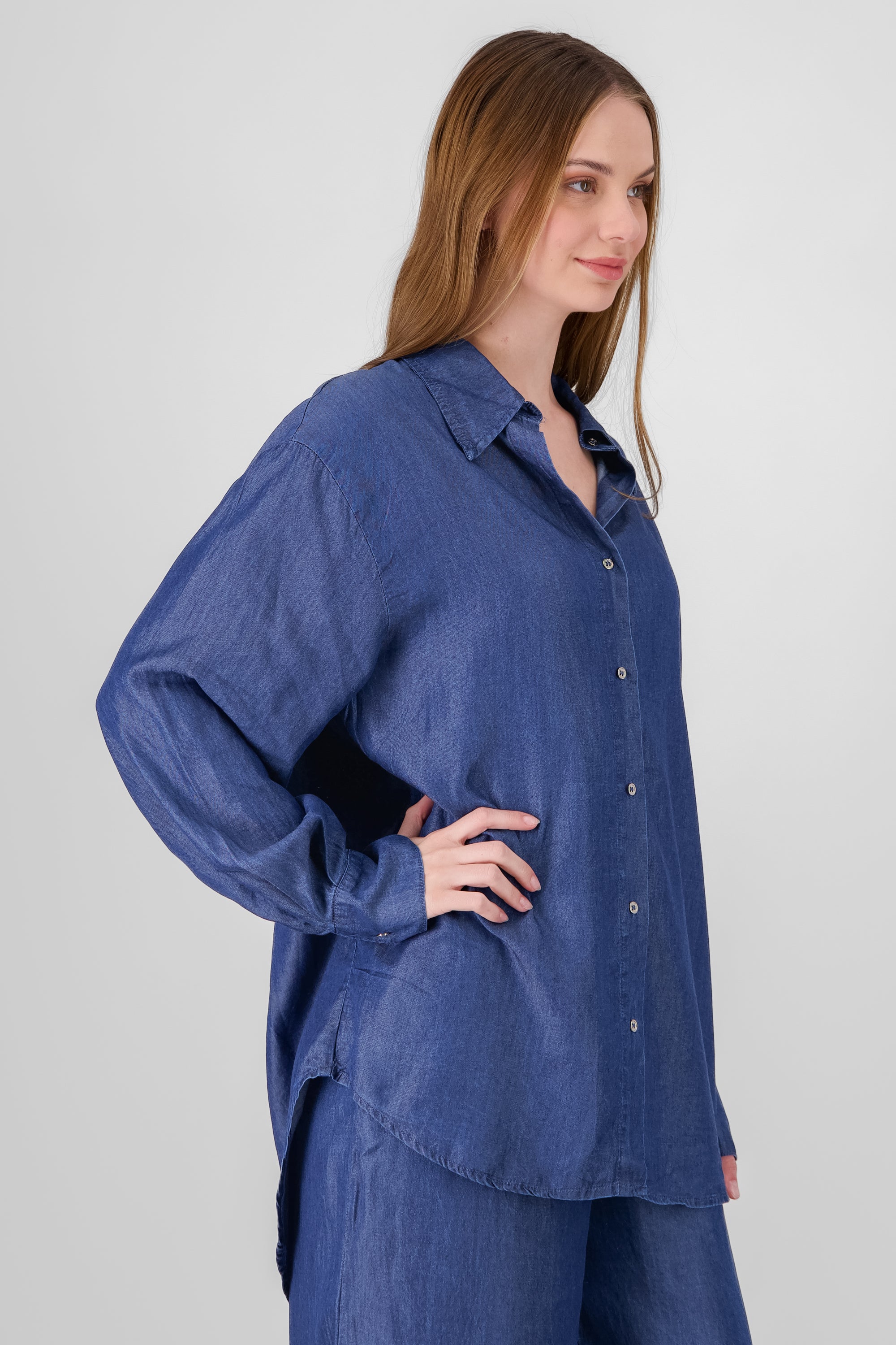 Camisa oversize denim DARK WASH