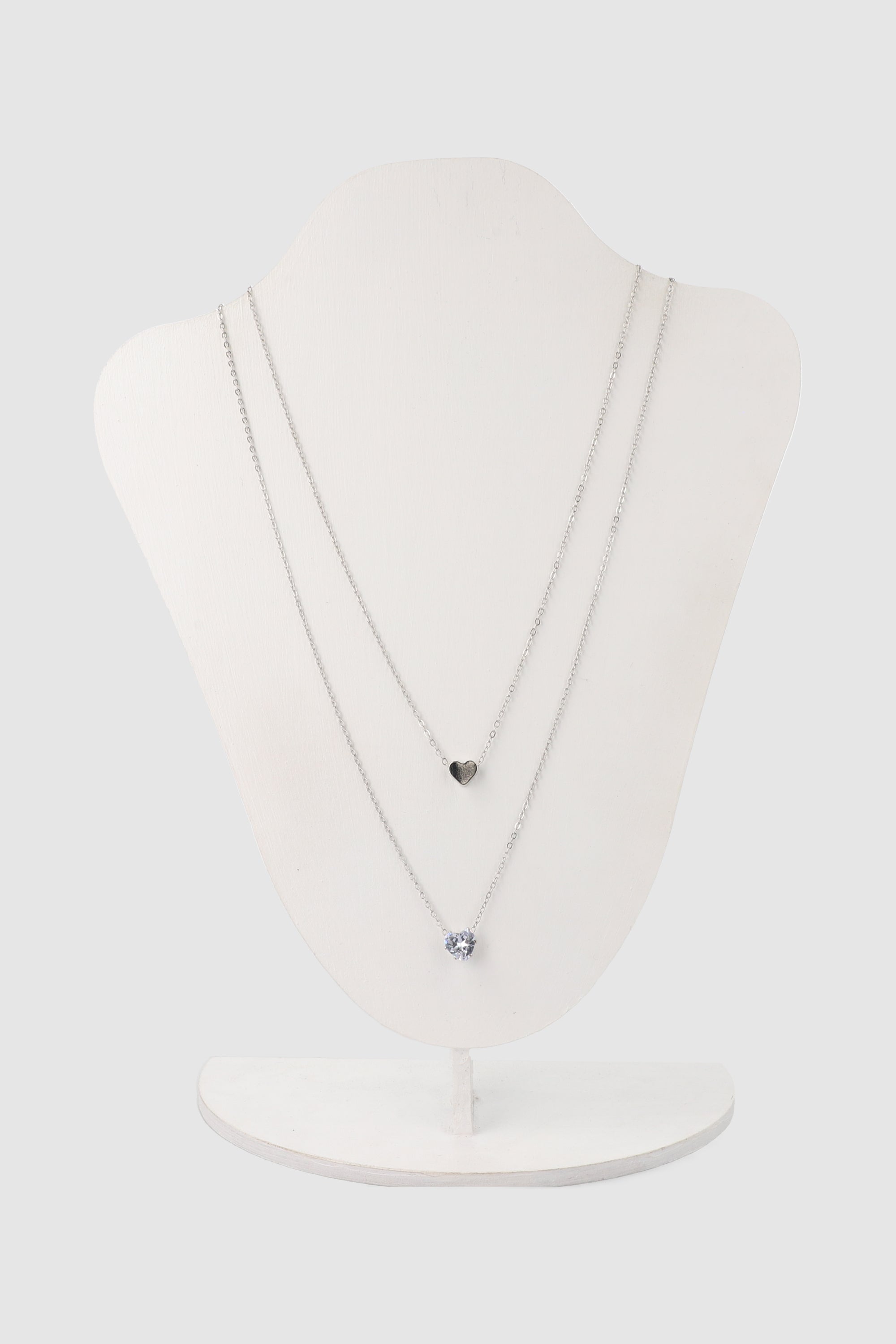 COLLAR 2C CORAZON PLATA