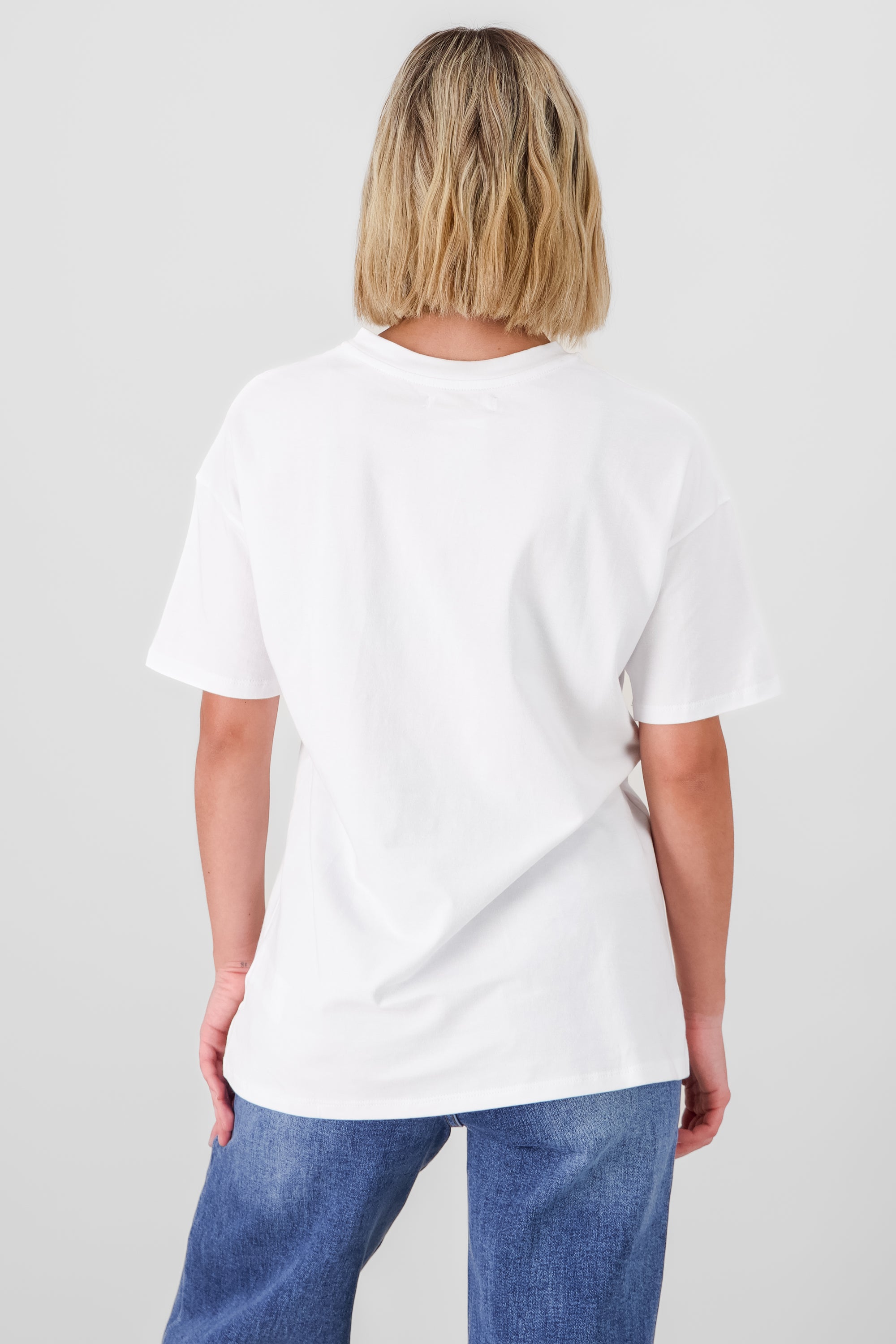 Playera estampado cowgirl oversized BLANCO COMBO