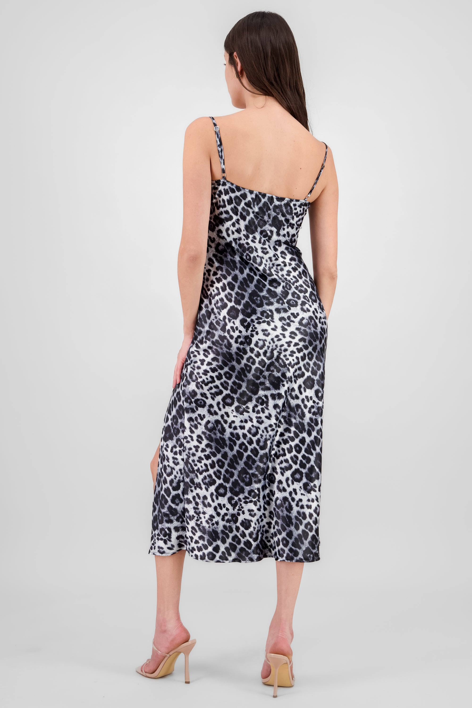 Vestido satin leopardo Hypsters NEGRO COMBO