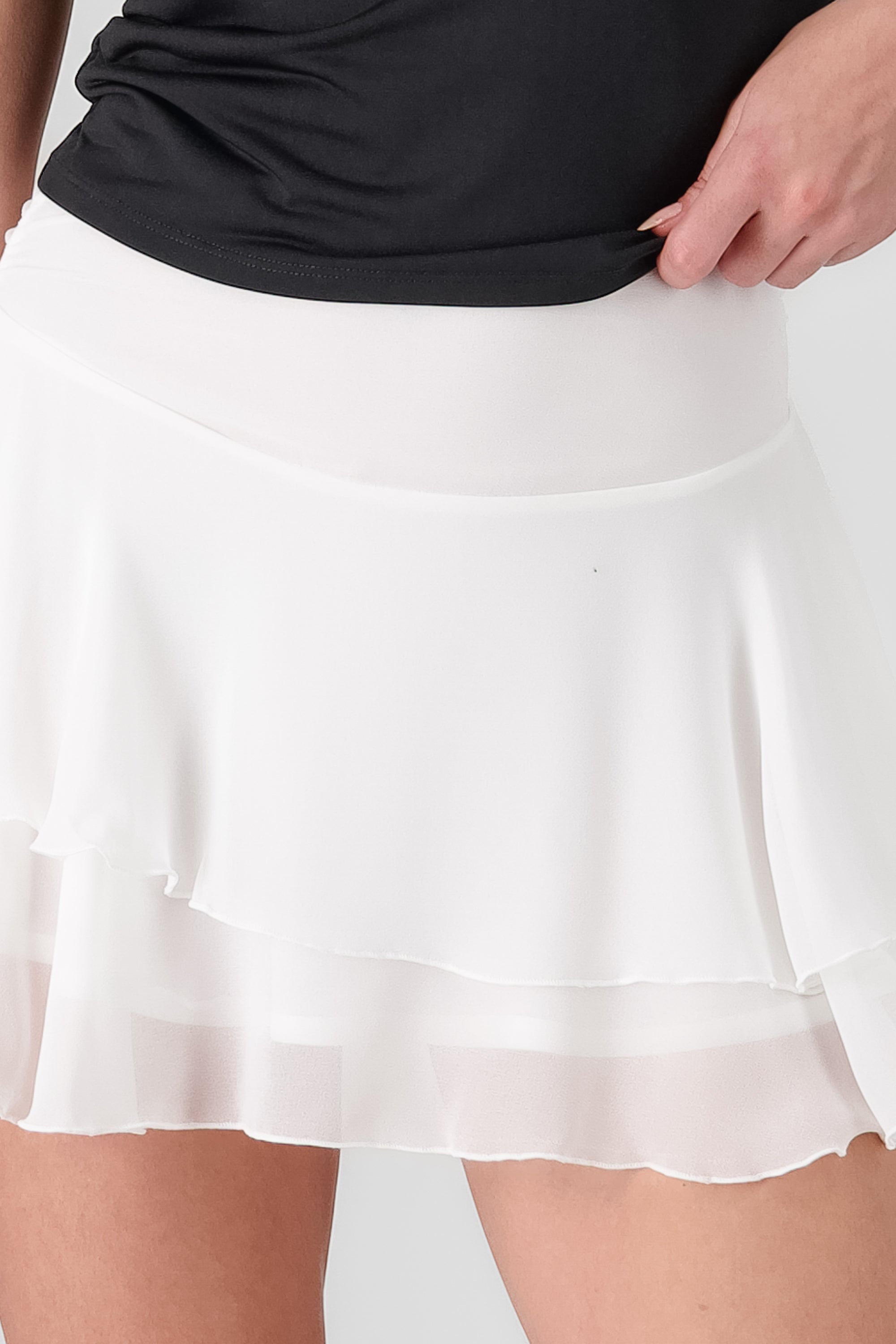 Falda mini chiffon doble olan Hypsters BLANCO