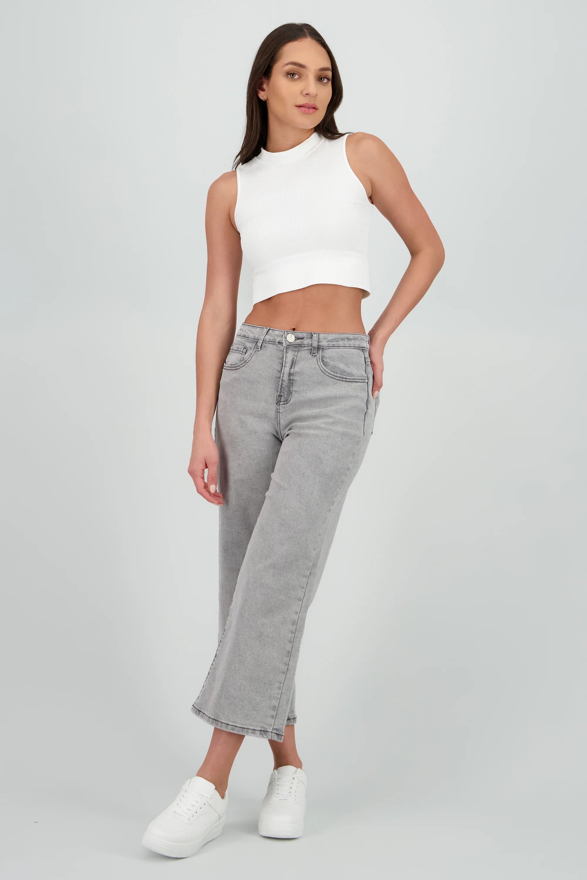 Tenis Retro Básico Contraste BLANCO