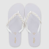 Flip Flop Chinela Brillos Tejido