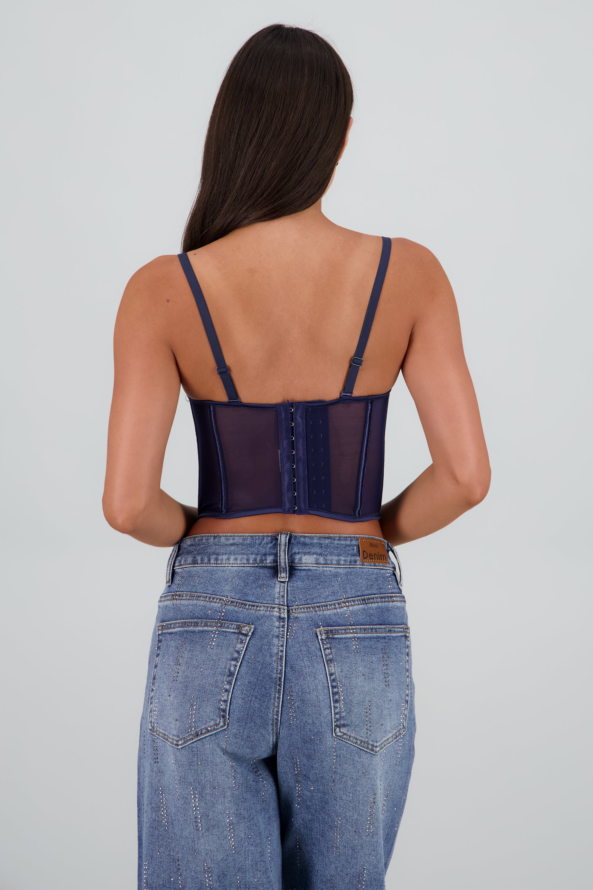 Corset varillas det plisado copas MARINO