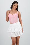 Corset varillas det plisado copas