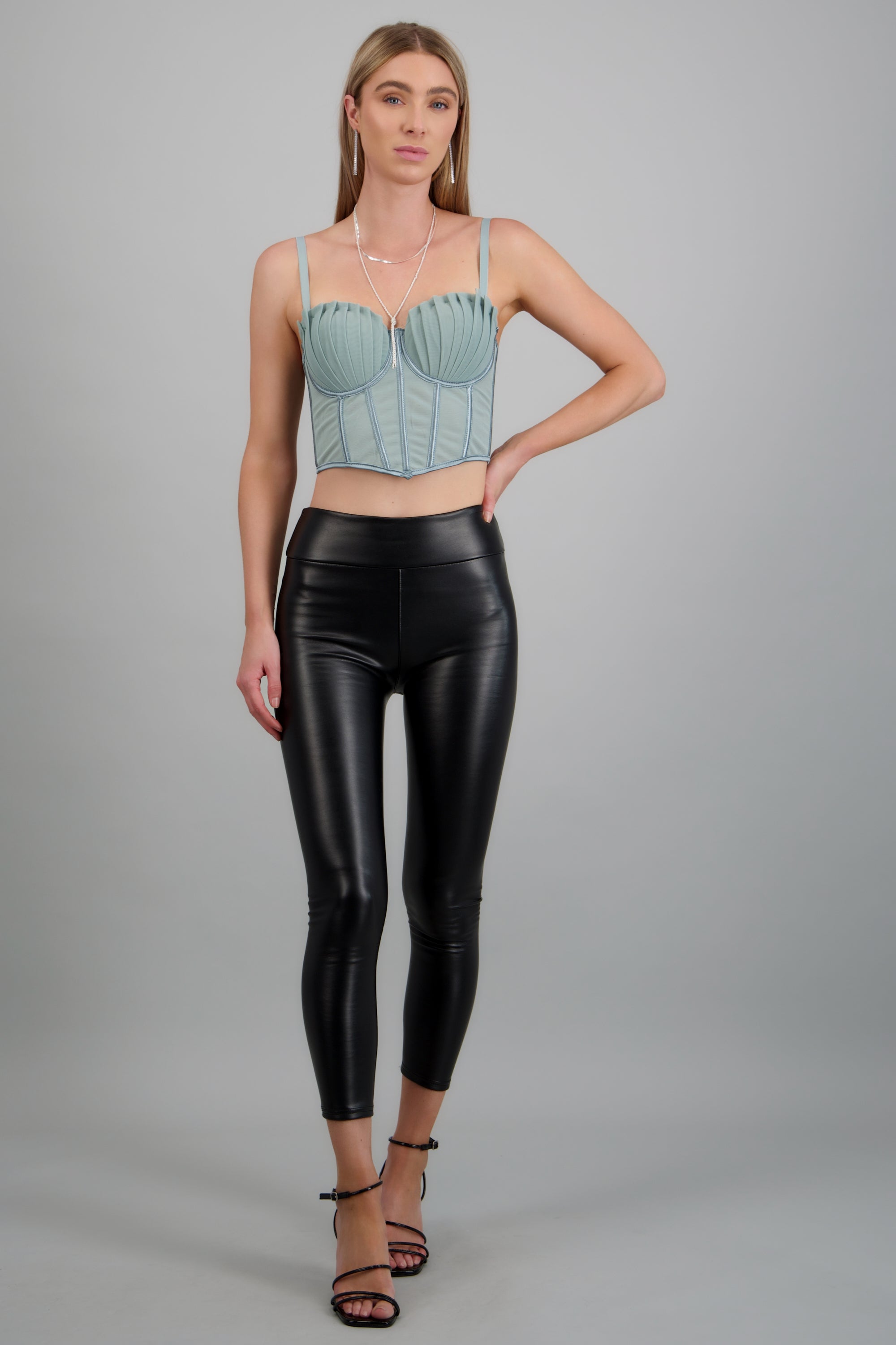 Corset varillas det plisado copas SAGE