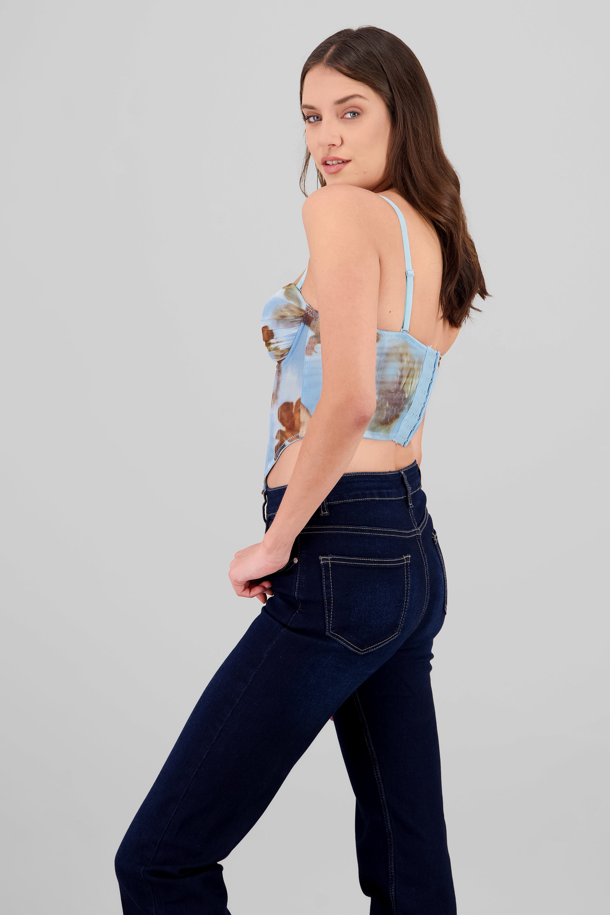 Corset mesh degradado detalle copas