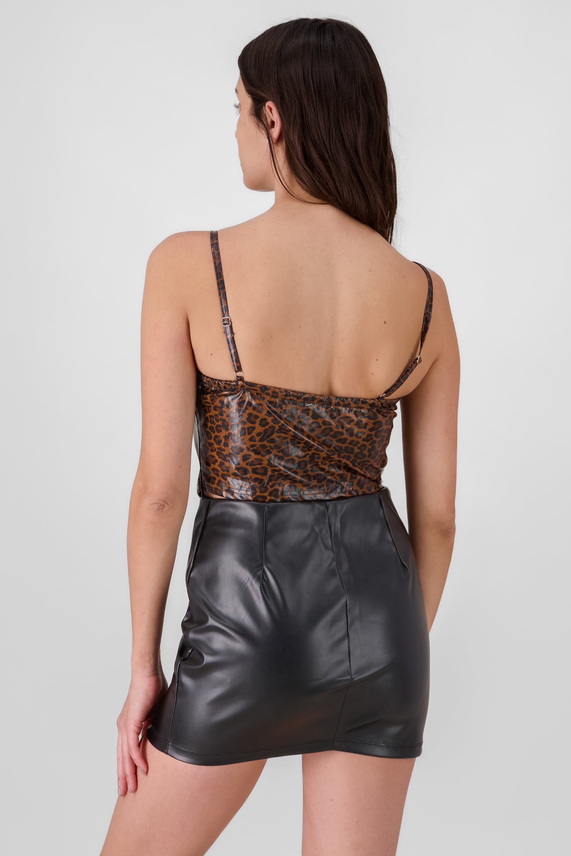 Corset vinipiel animal print CAFE COMBO