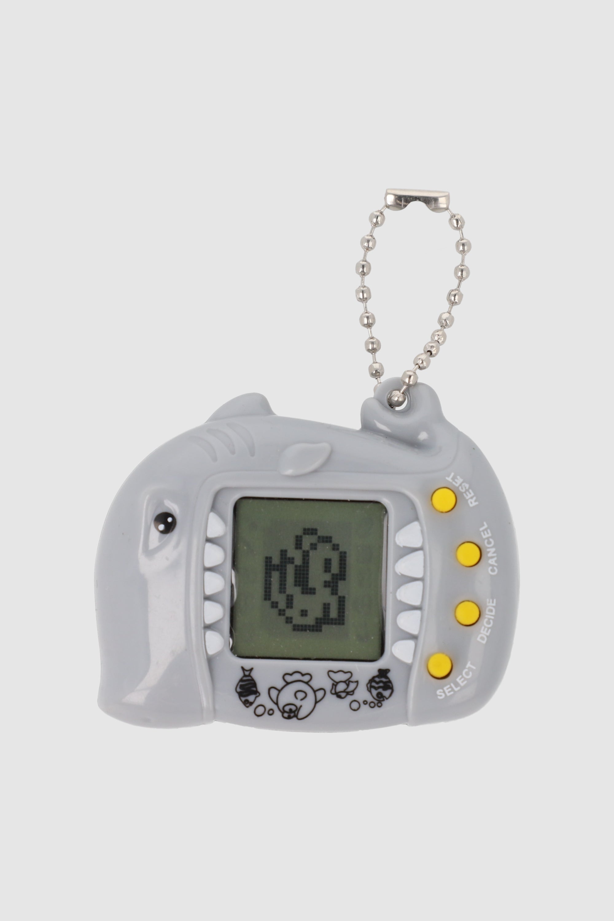 LLAVERO MASCOTA VIRTUAL TIBURON GRIS