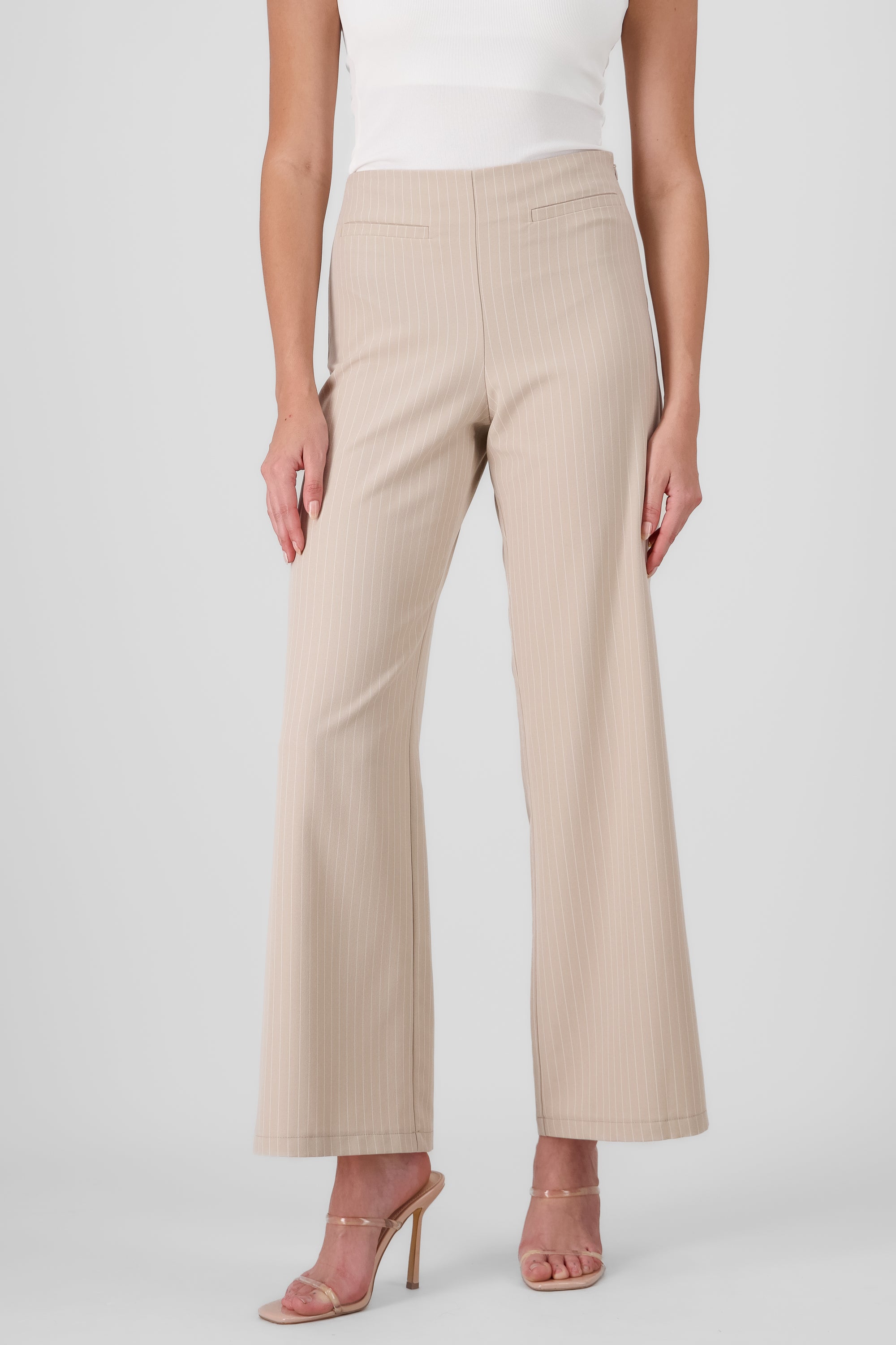 Pantalon recto rayas vivos hypsters BEIGE