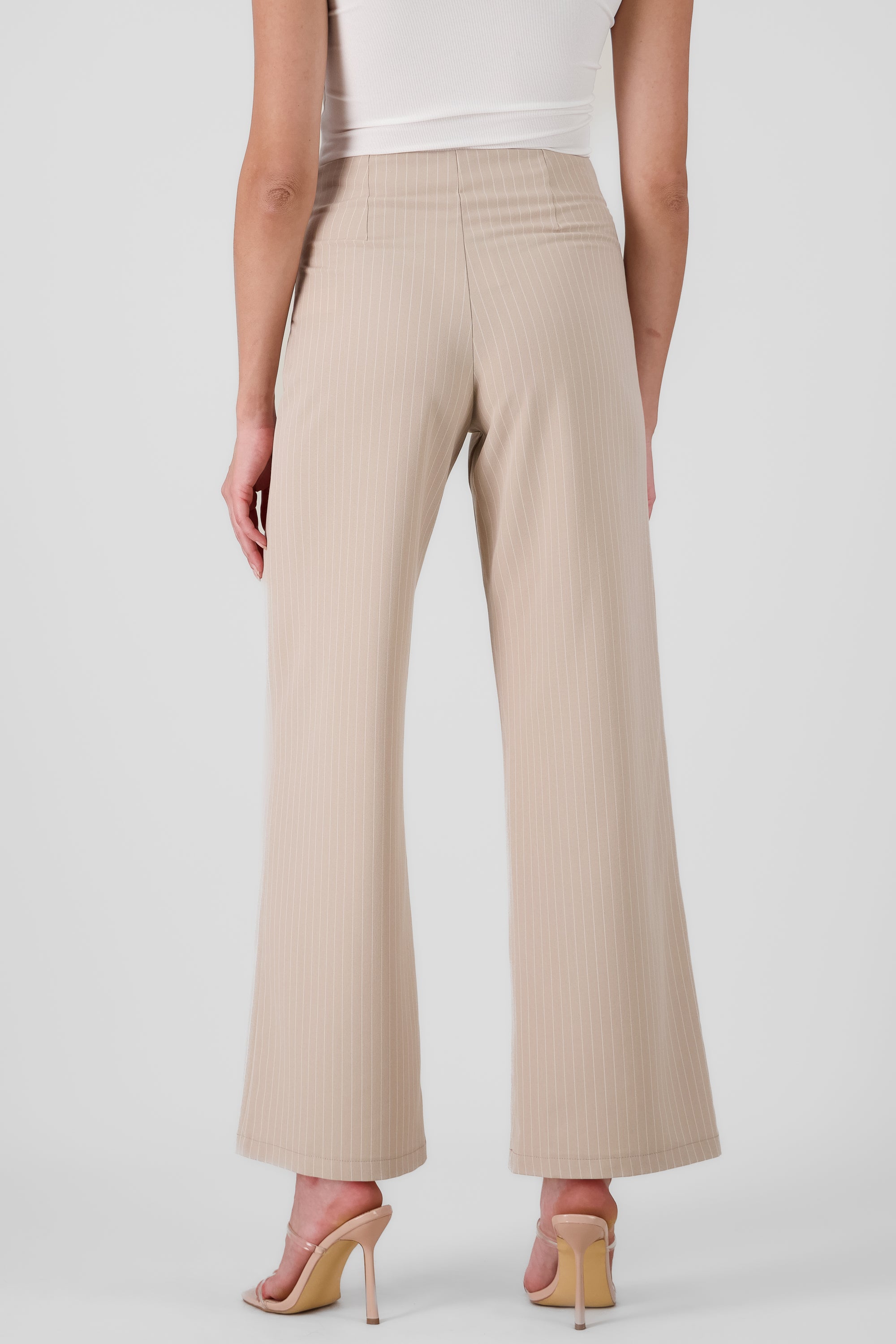 Pantalon recto rayas vivos hypsters BEIGE