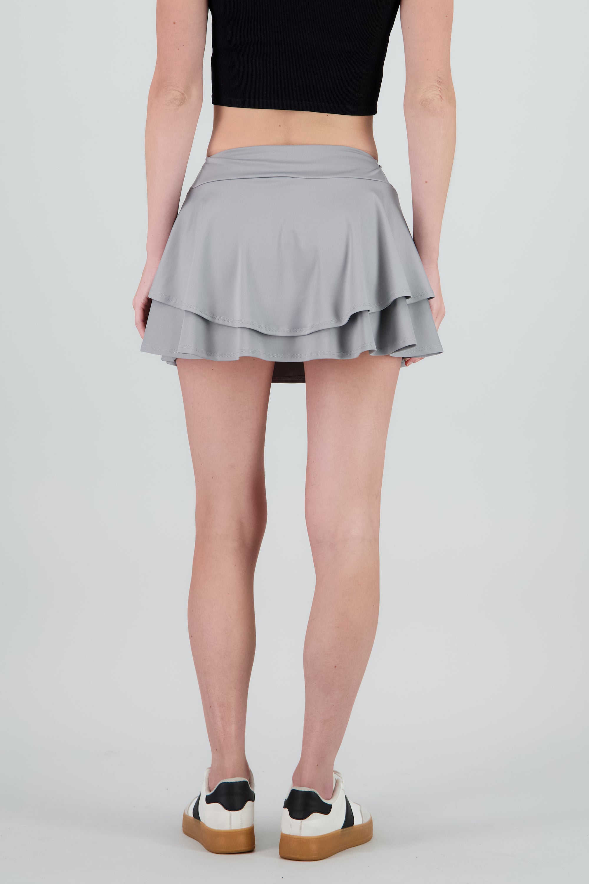 Falda mini olanes GRIS