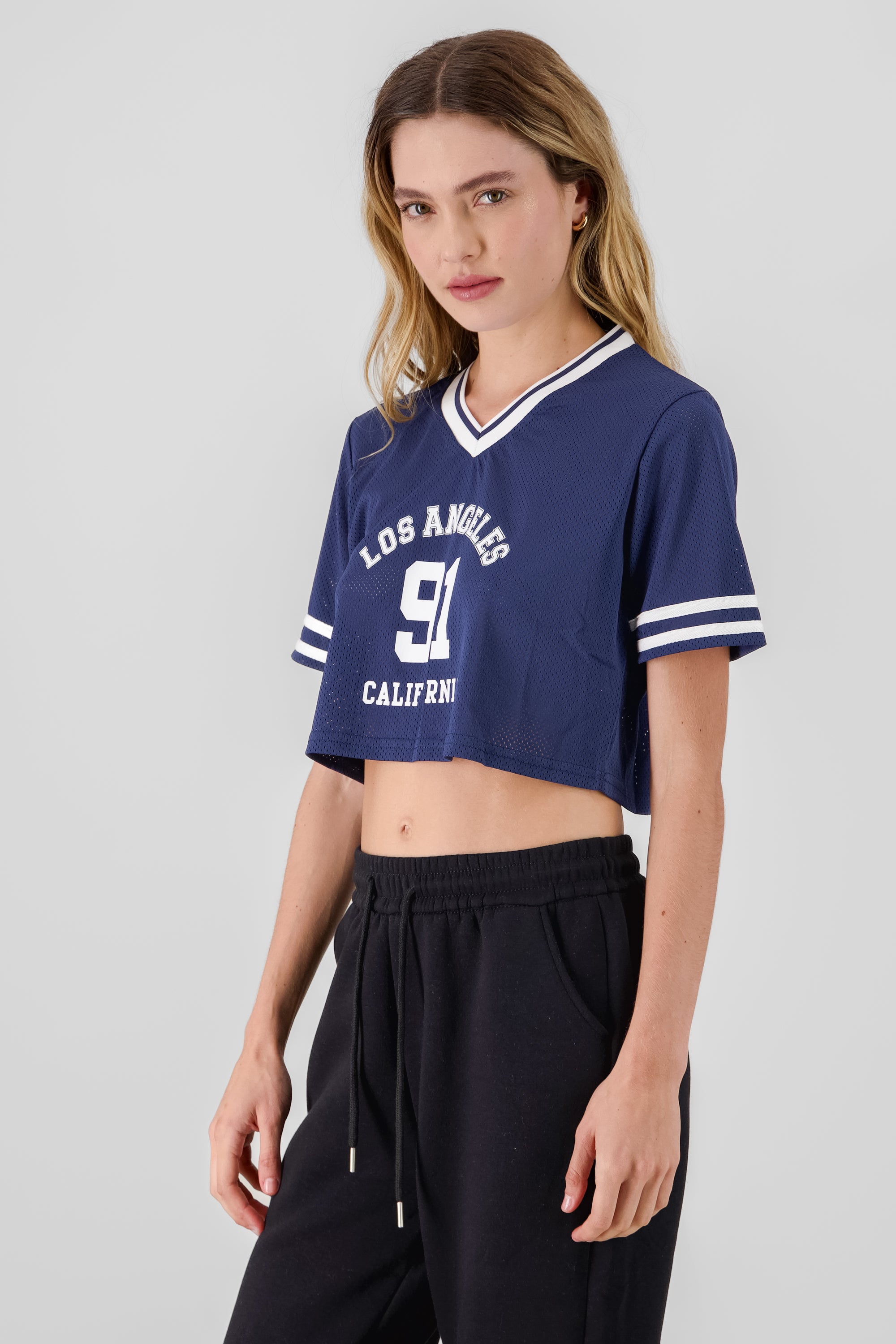 Top estampado oversized crop LA MARINO